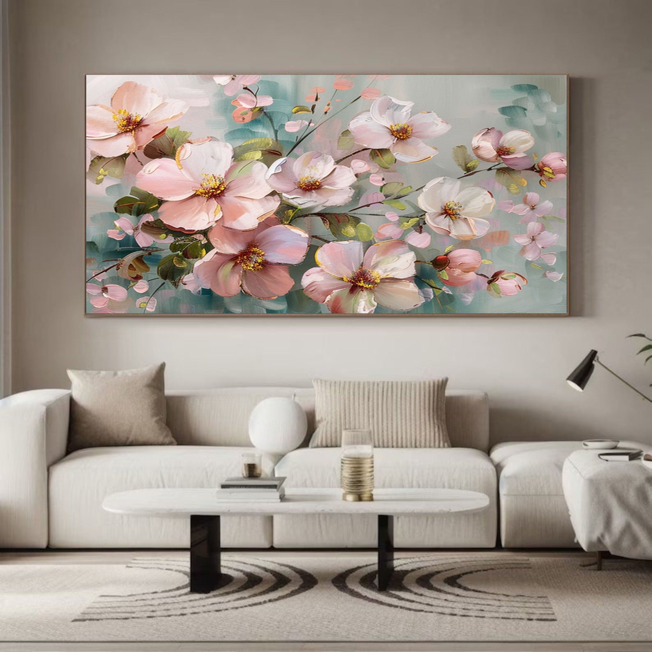 Elegant Floral Wall Art for Modern Living Rooms #FB013