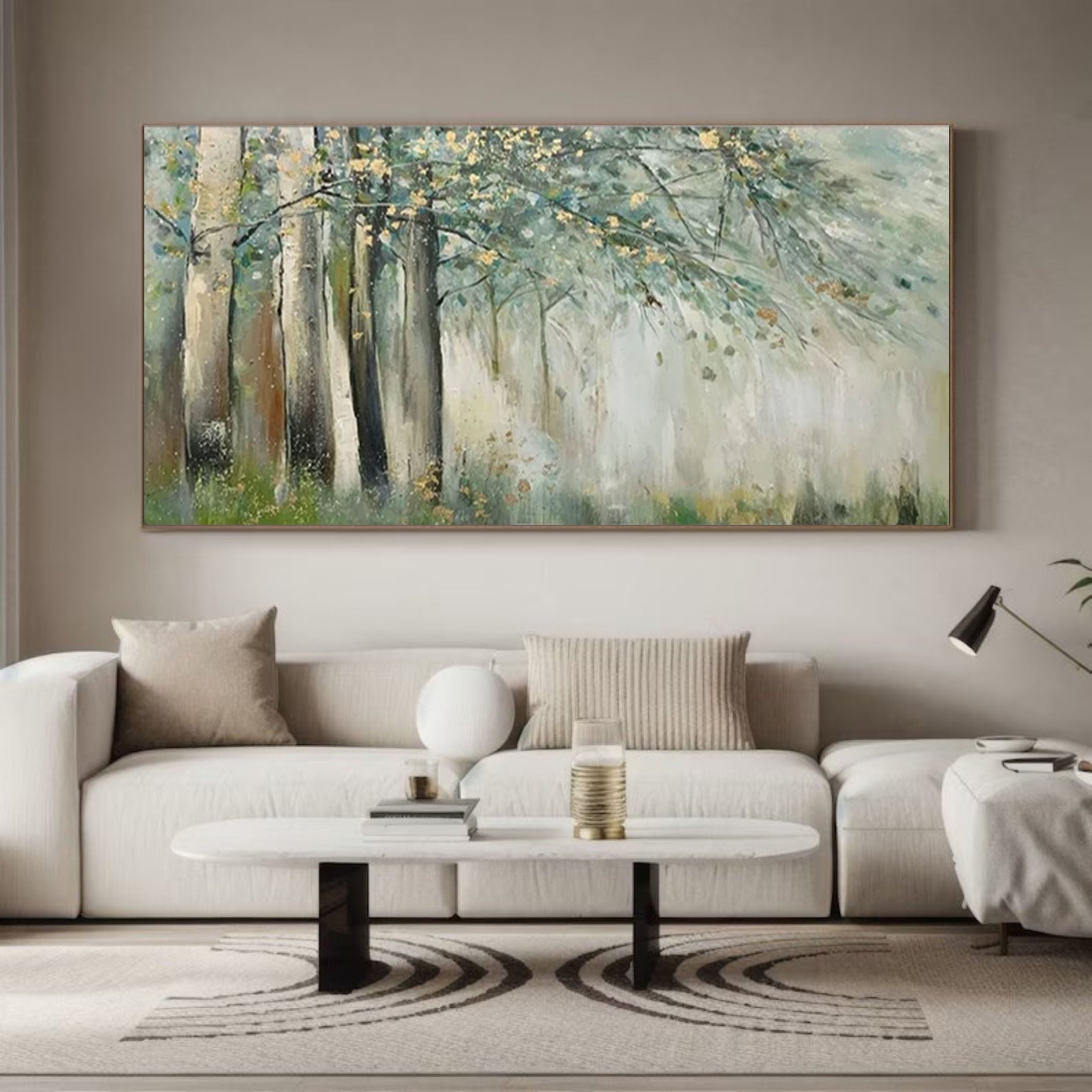 Lush Forest Landscape Wall Art for Modern Interiors #TP053