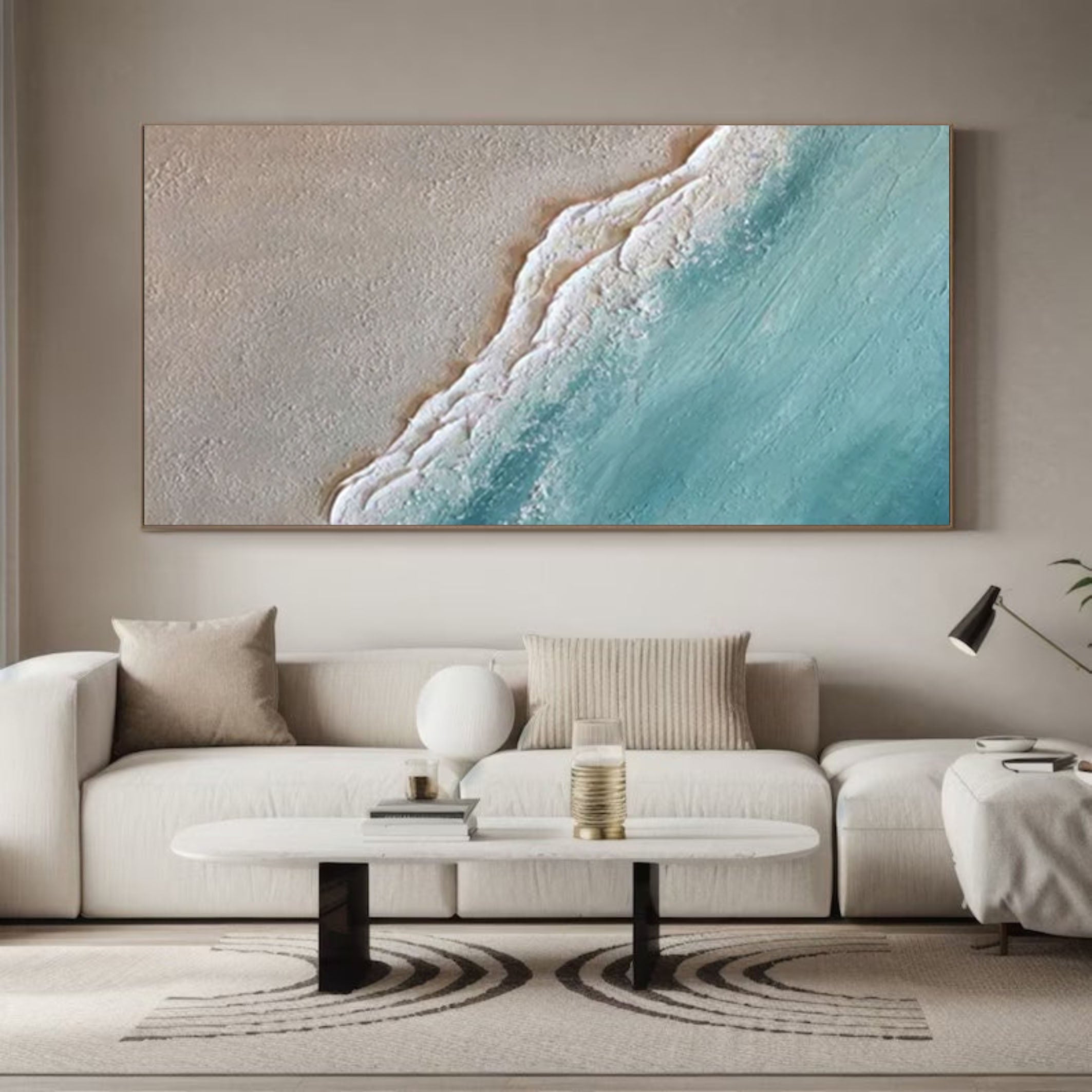 Tranquil Coastal Landscape Art for Contemporary Decor #OP053