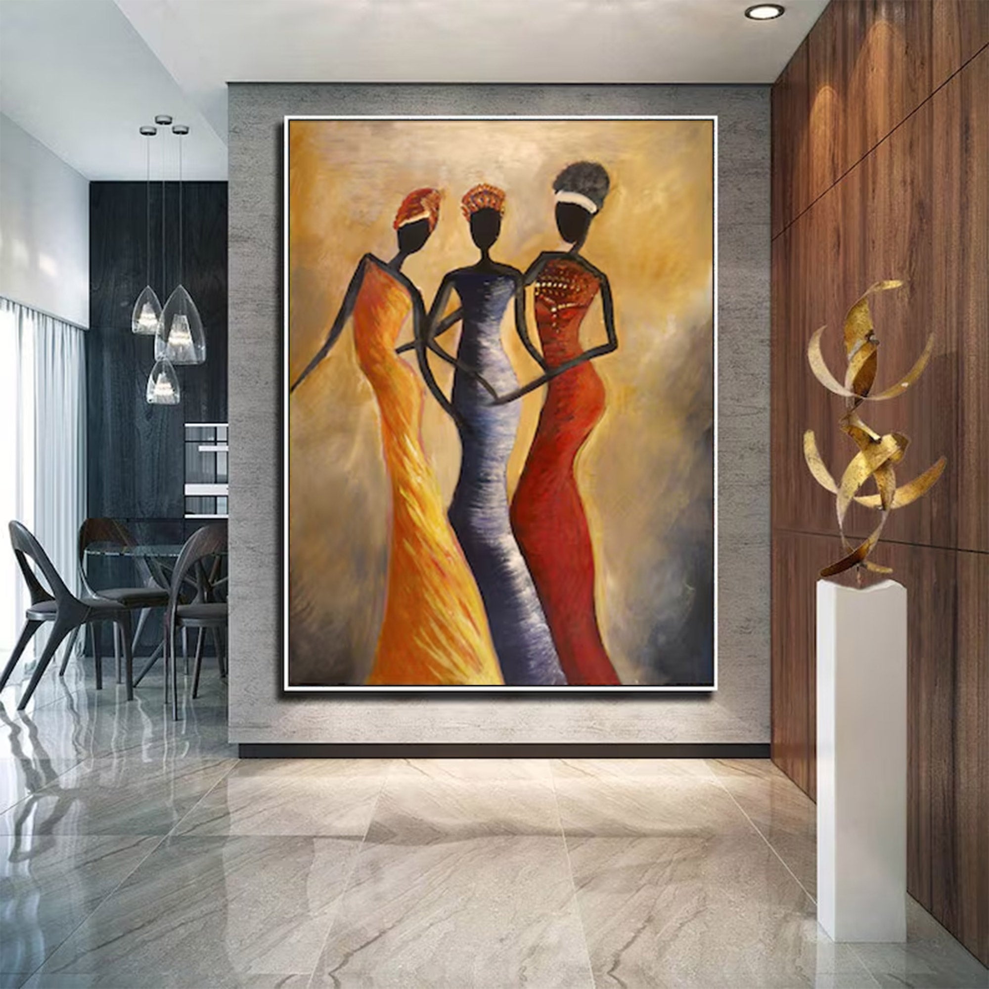Large Textured Figure Art | KelorArt #AG 143