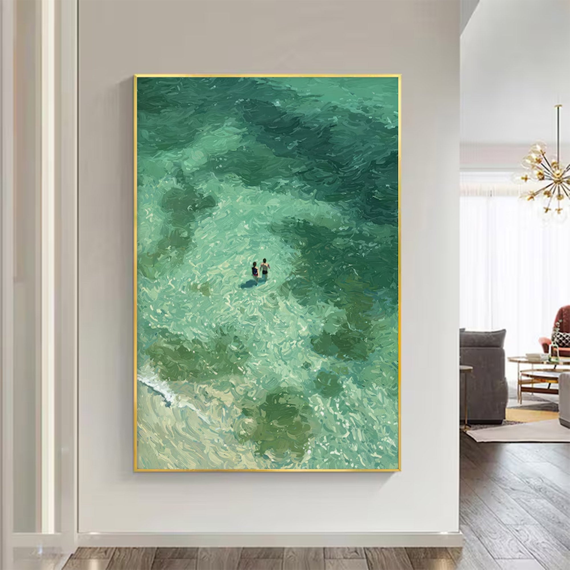 Large Abstract Ocean Art | KelorArt #AG 144