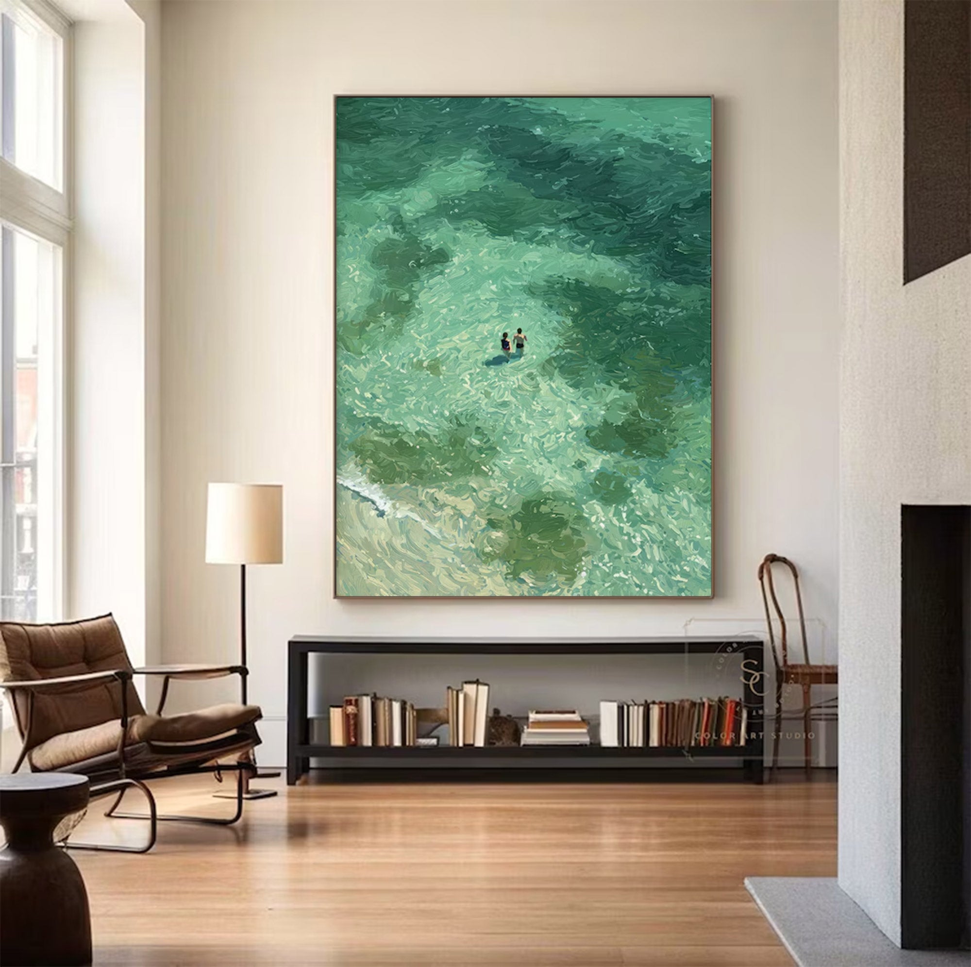 Large Abstract Ocean Art | KelorArt #AG 144