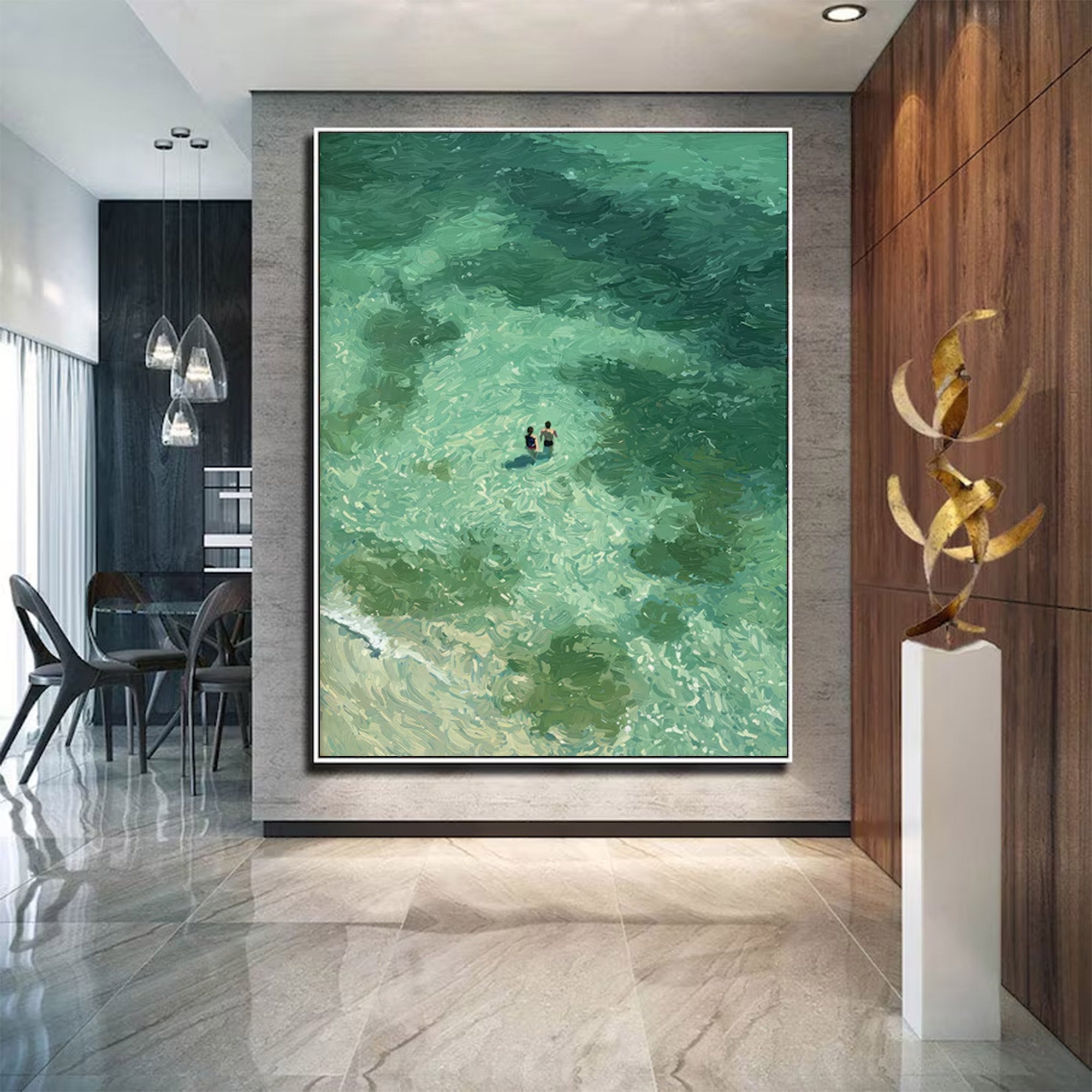 Large Abstract Ocean Art | KelorArt #AG 144