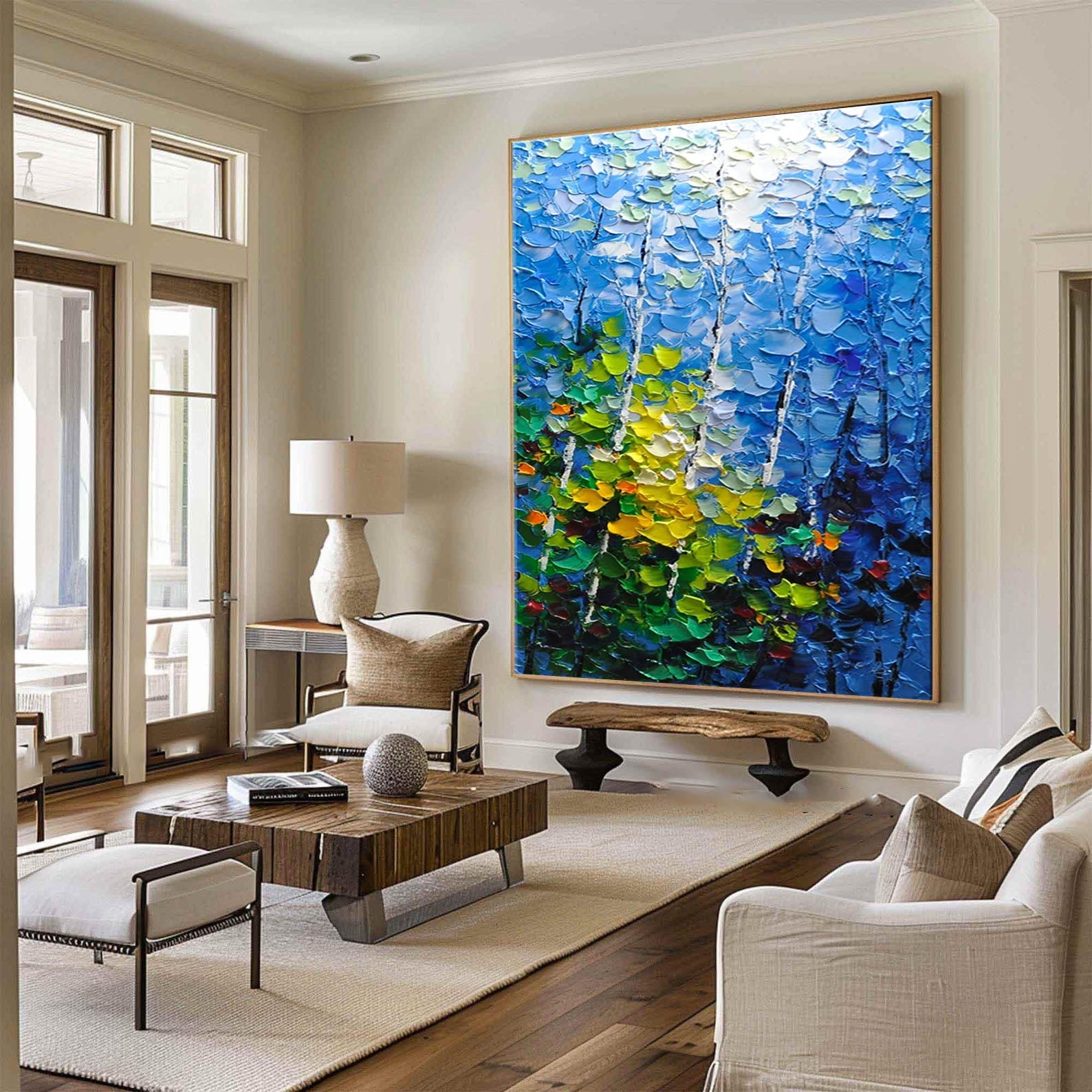 Vibrant Abstract Colorful Painting for Modern Interiors #FB023