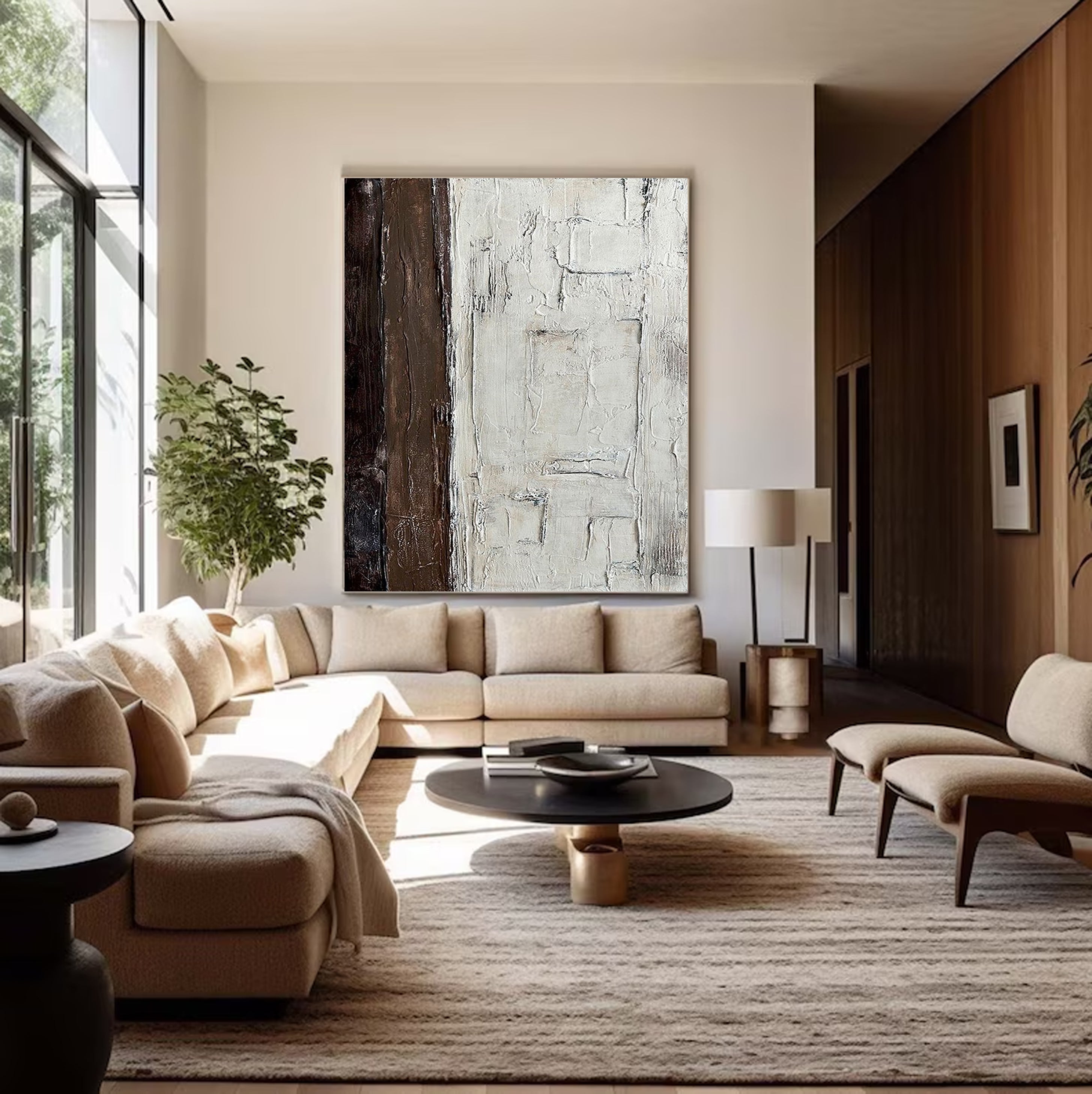 Textured Abstract Art for Modern Living Rooms #MM007