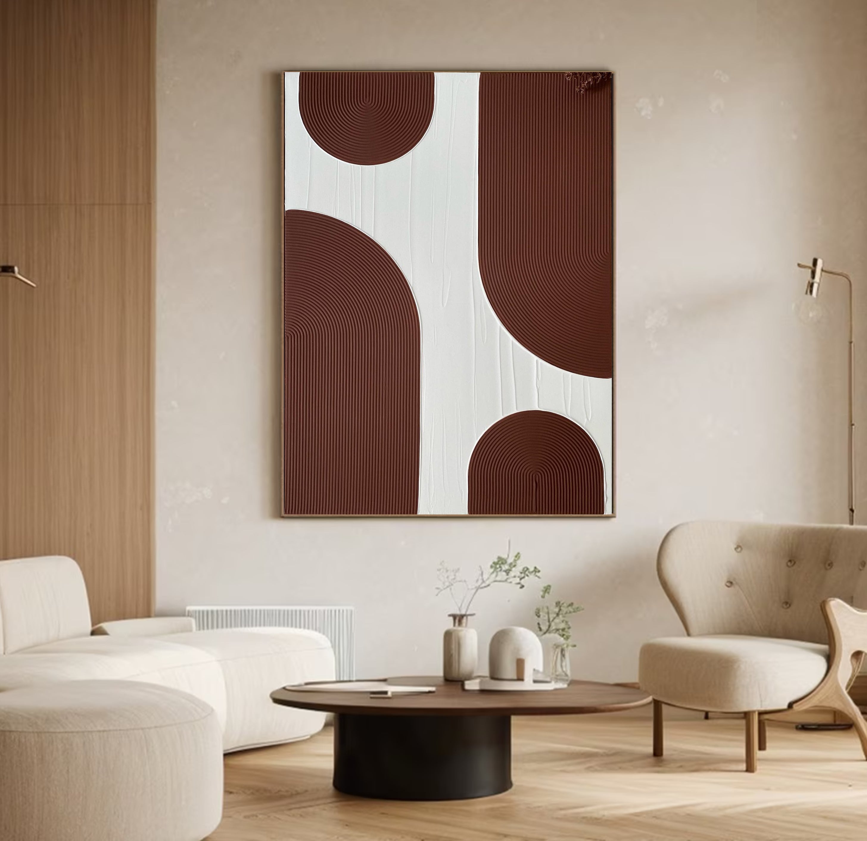 Minimalist Red Abstract Art for Contemporary Spaces #MM018