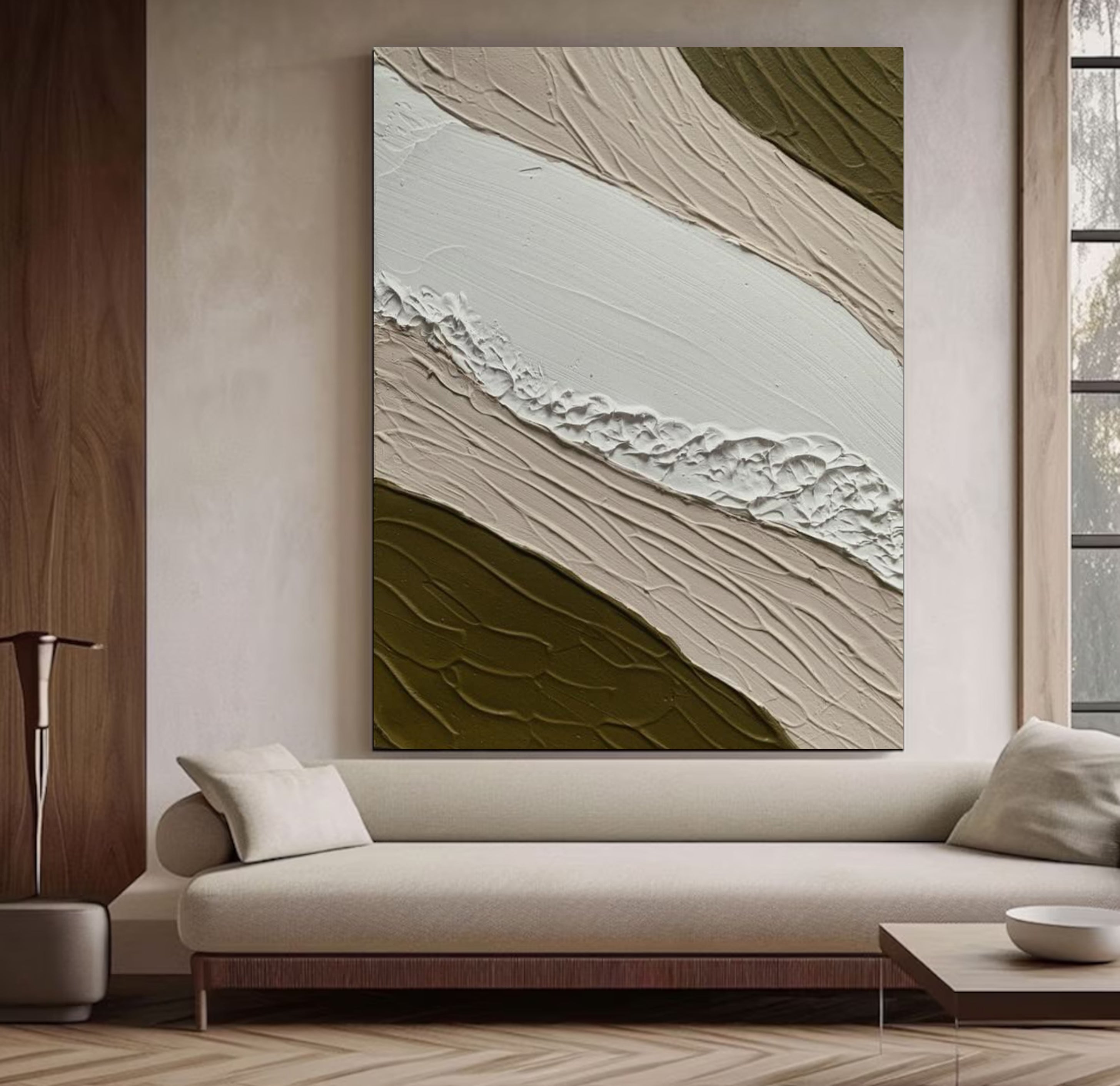 Textured Abstract Oil Painting For Minimalist Decor #MM024