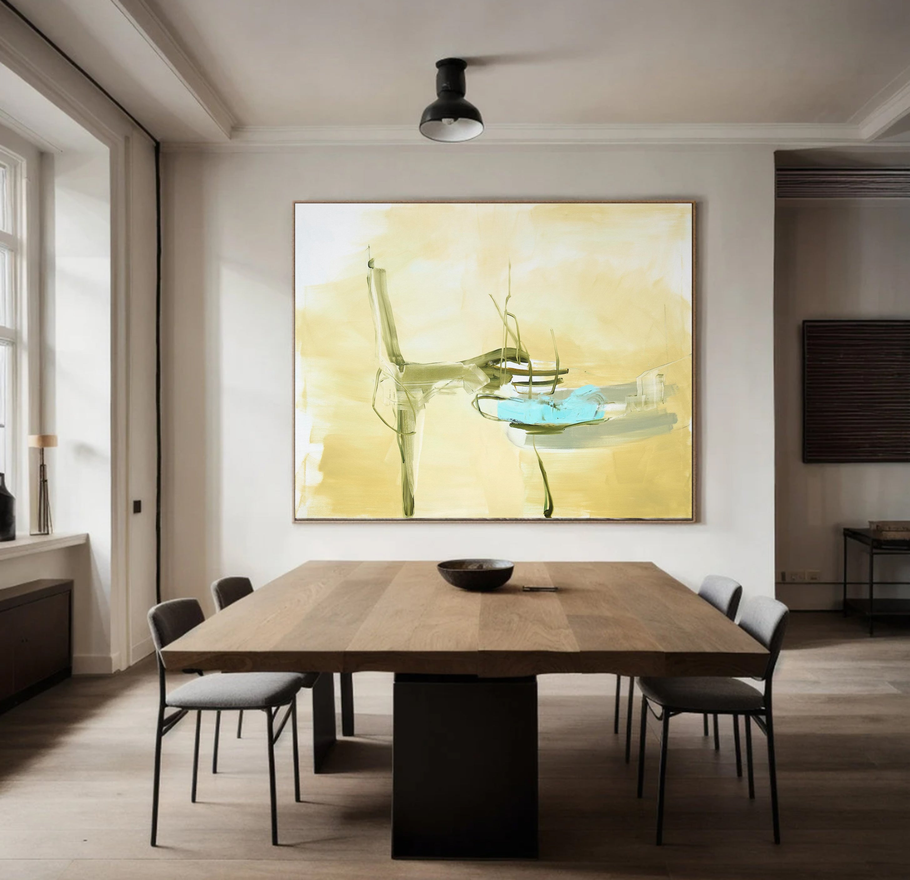 Abstract Landscape Oil Painting Warm Tones For Home Decor #MC005