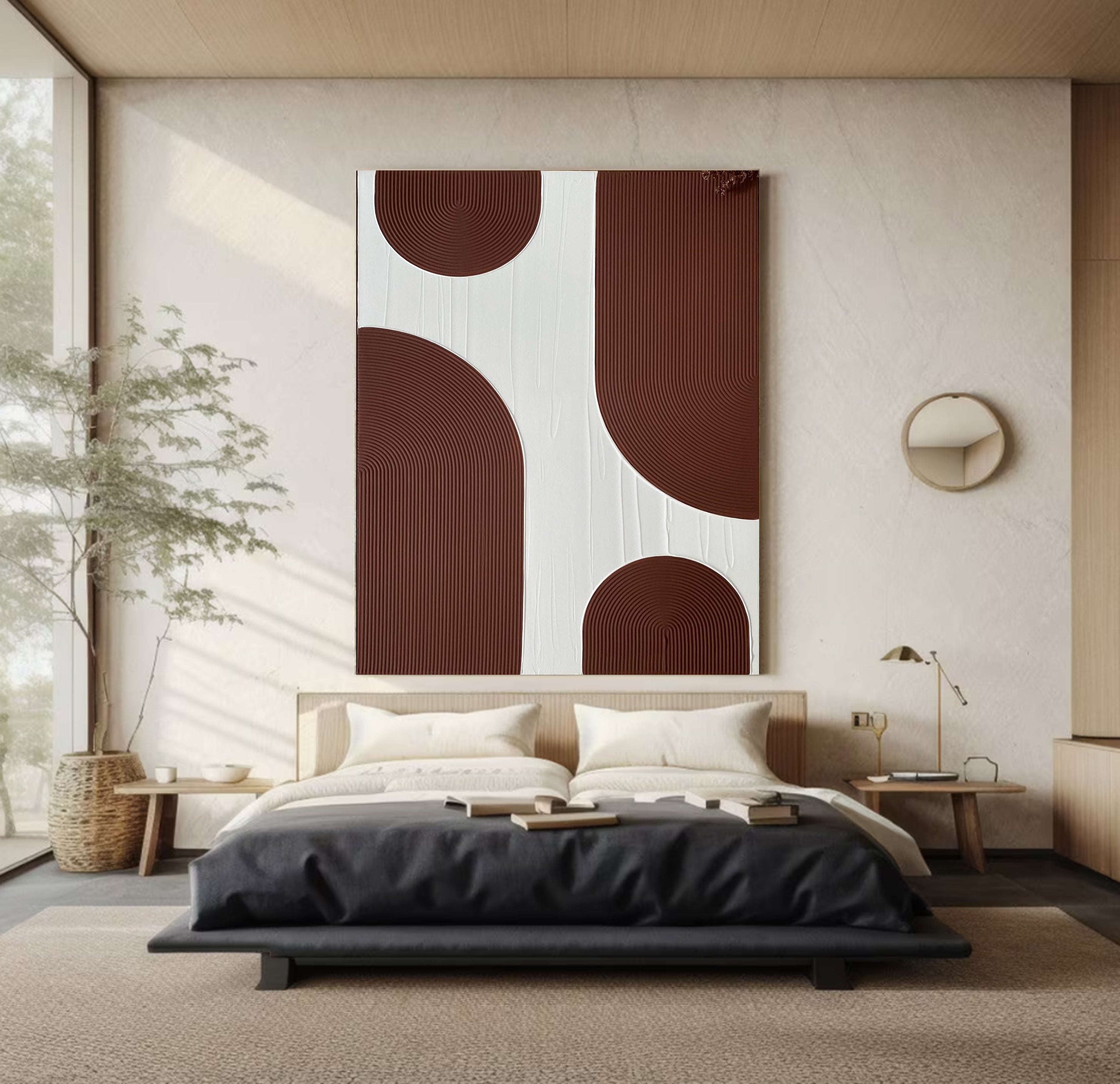 Minimalist Red Abstract Art for Contemporary Spaces #MM018