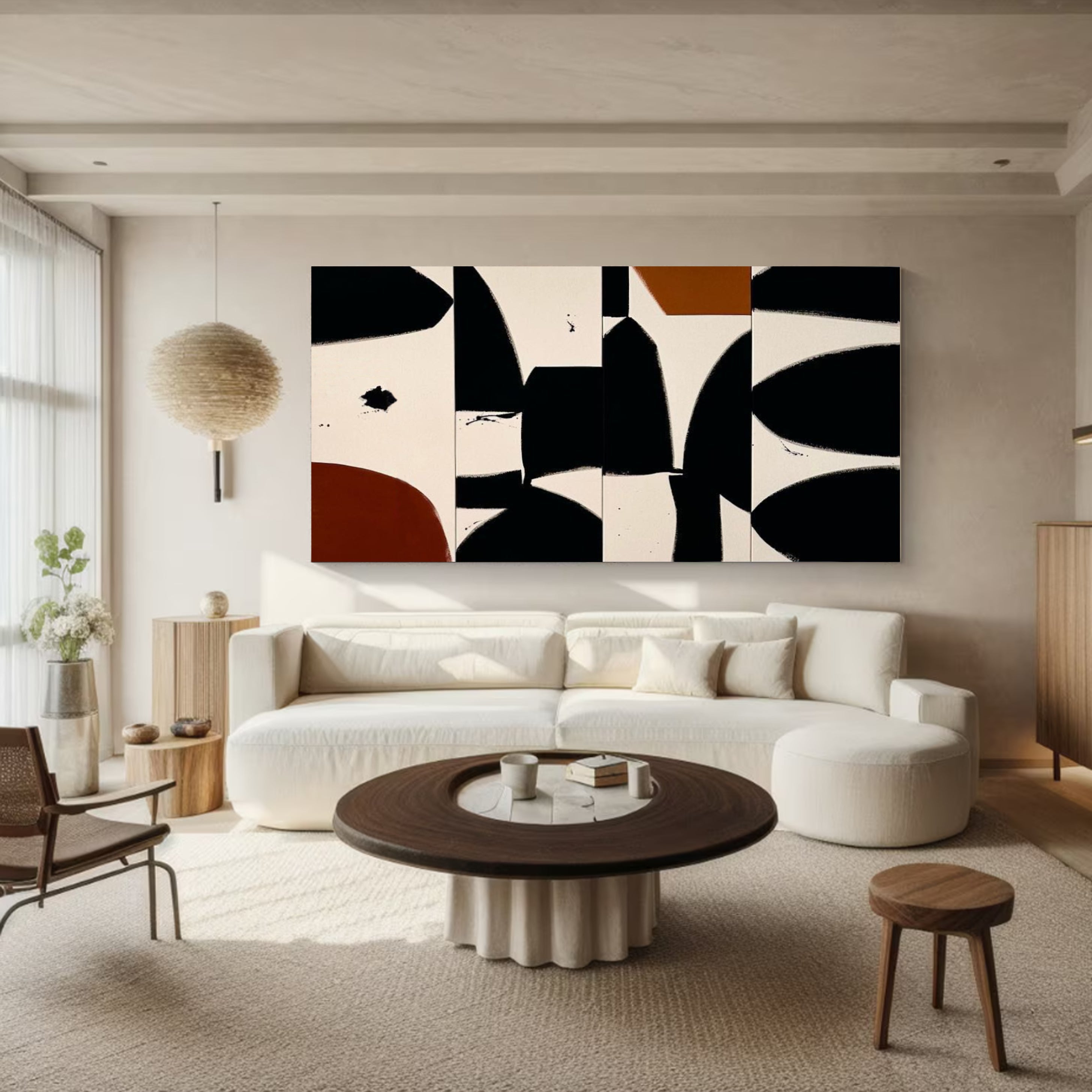 Minimalist Abstract Geometric Canvas For House #MM051