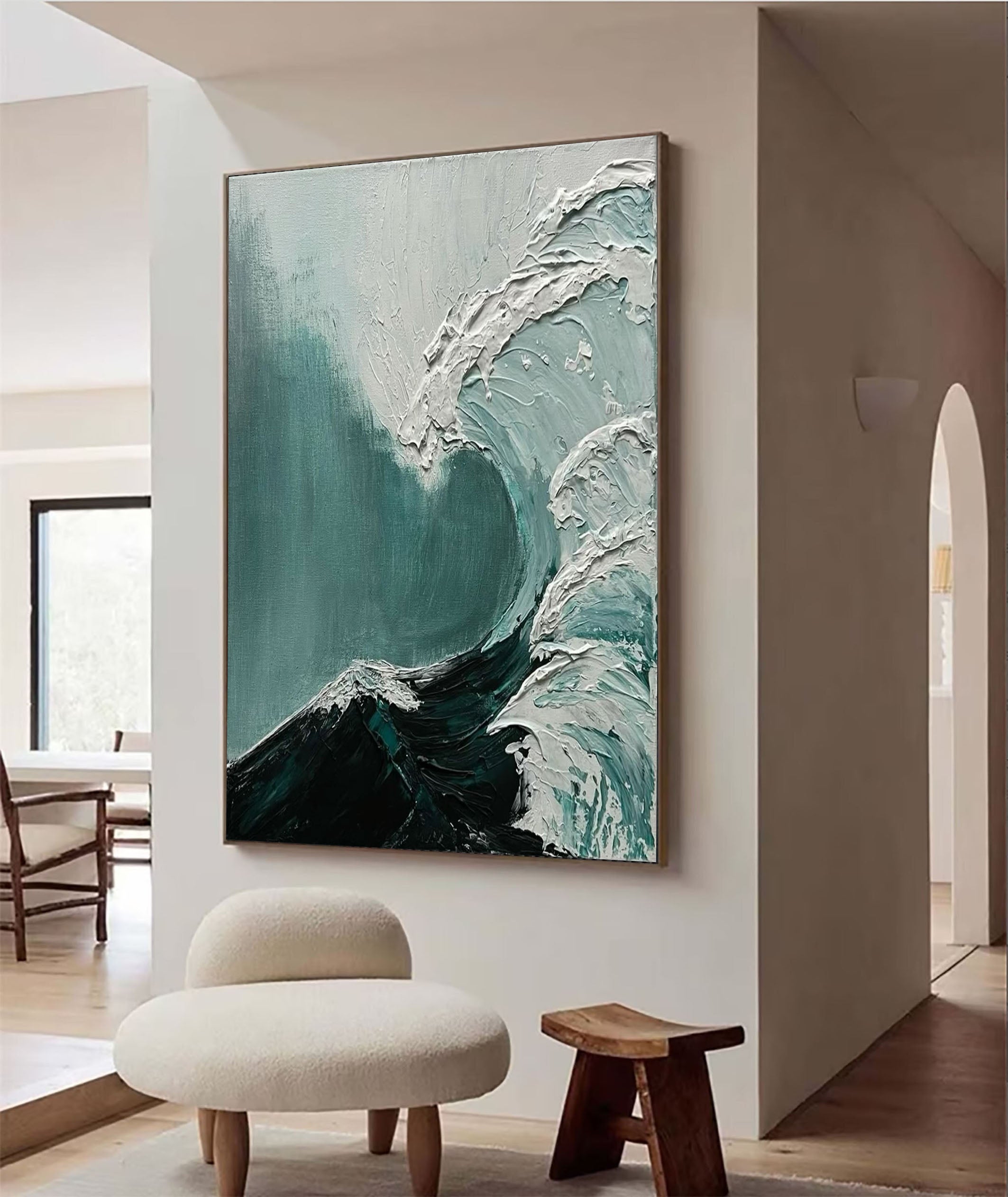 Majestic Sea Wave Canvas Ocean Abstract Wall Art #OP001