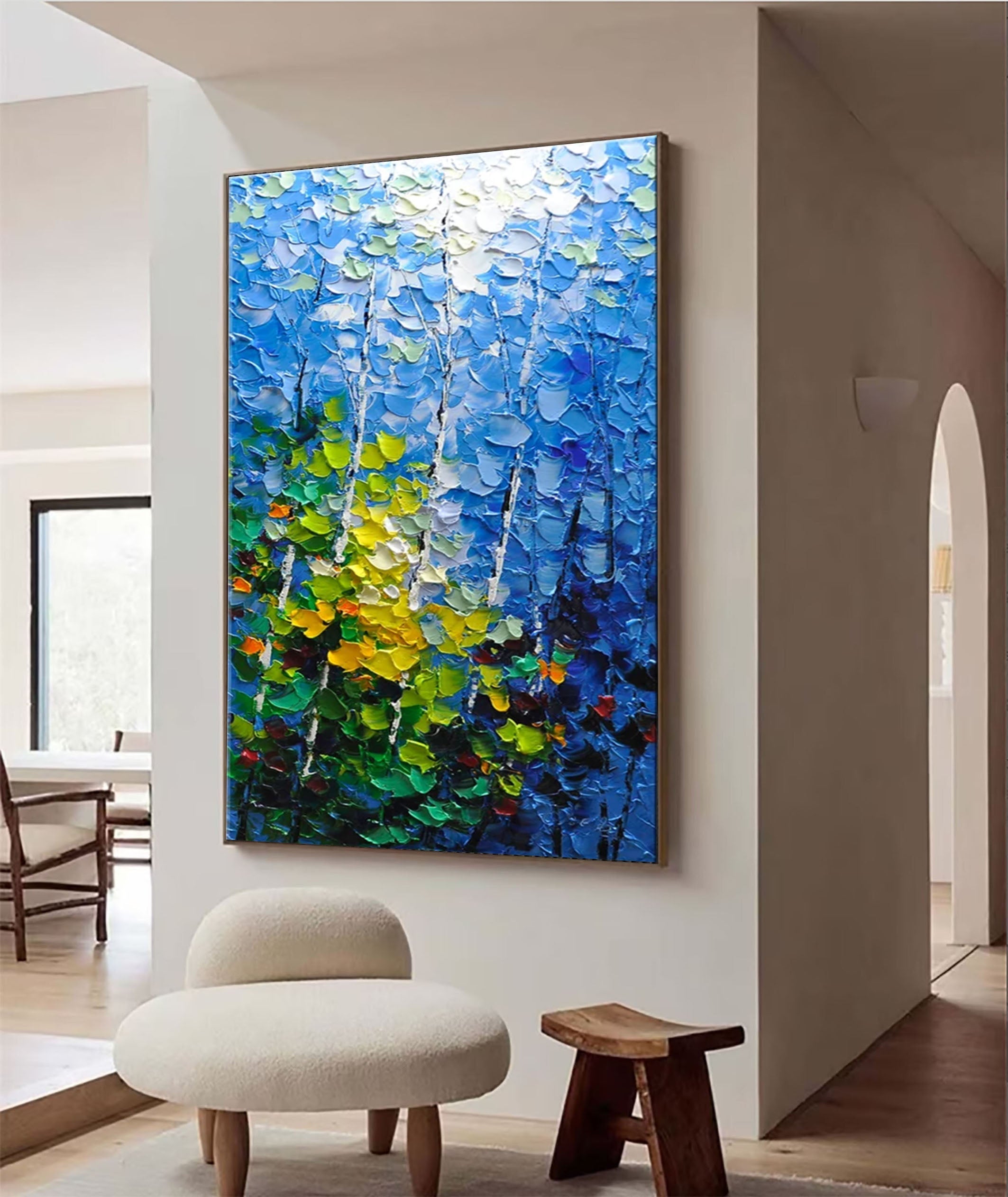 Vibrant Abstract Colorful Painting for Modern Interiors #FB023