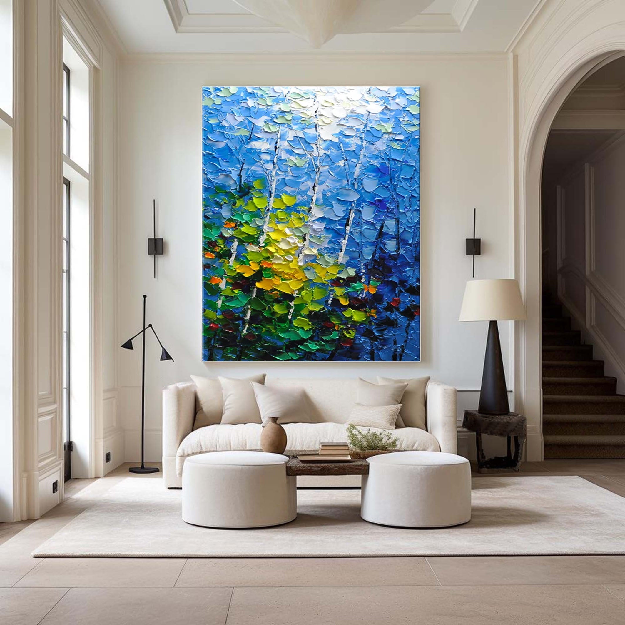 Vibrant Abstract Colorful Painting for Modern Interiors #FB023