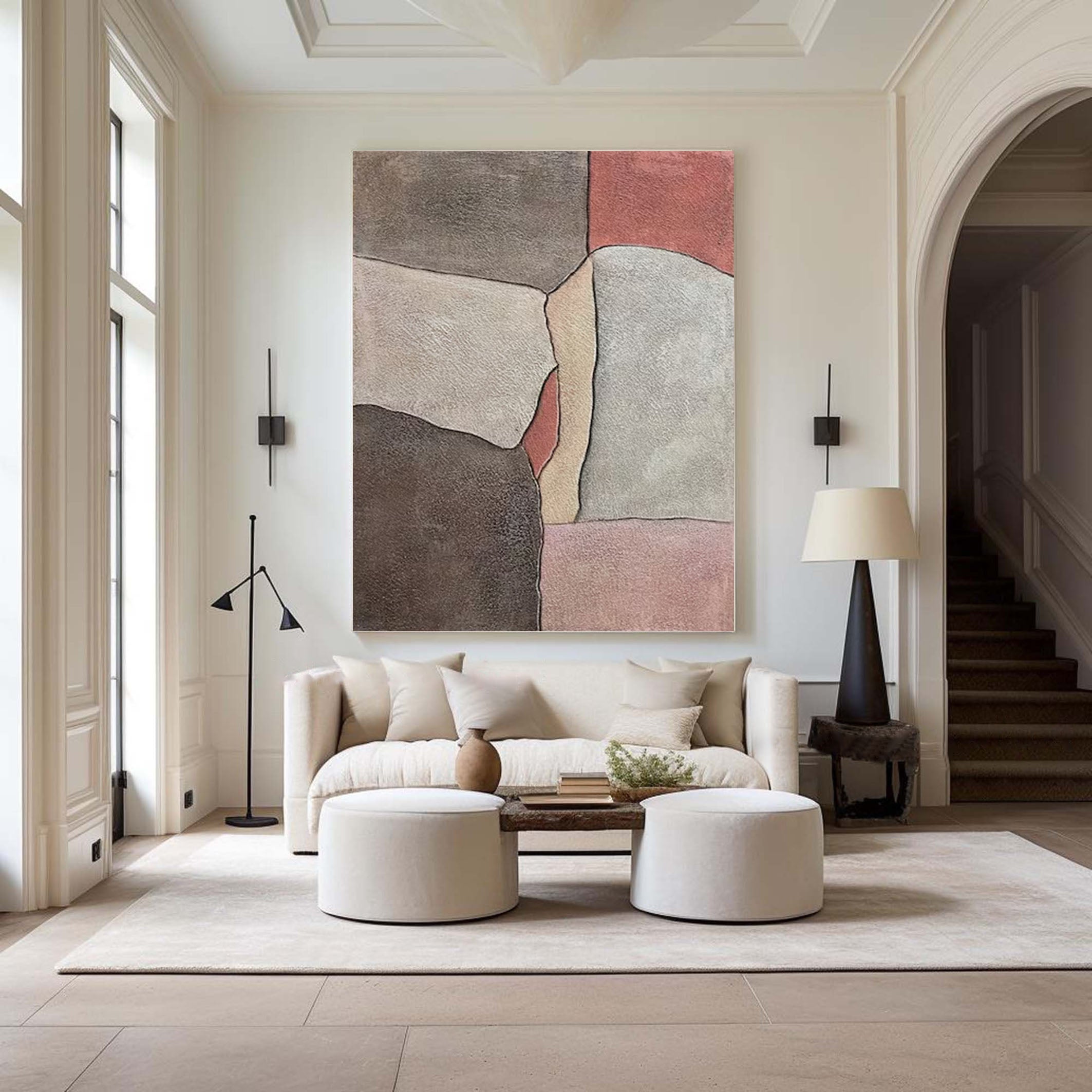 Contemporary Abstract Art in Neutral and Warm Tones #MM163