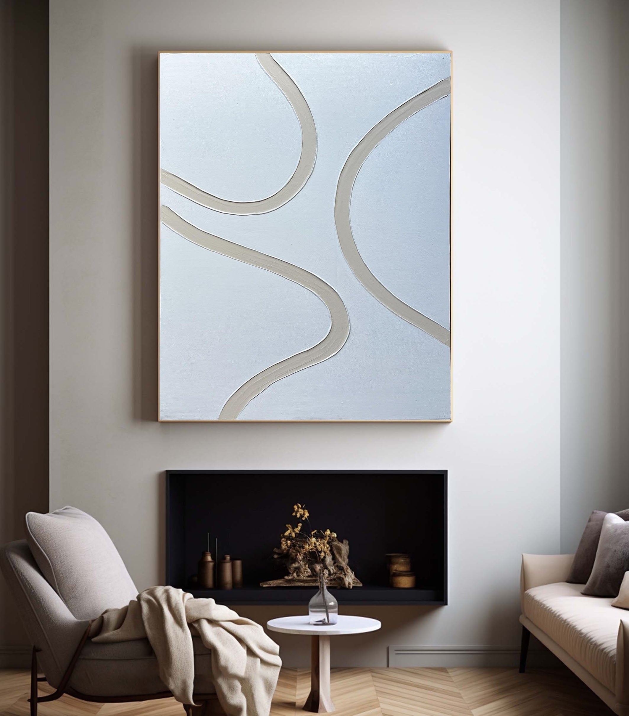 Minimalist Abstract Art with Flowing Curves #MM062