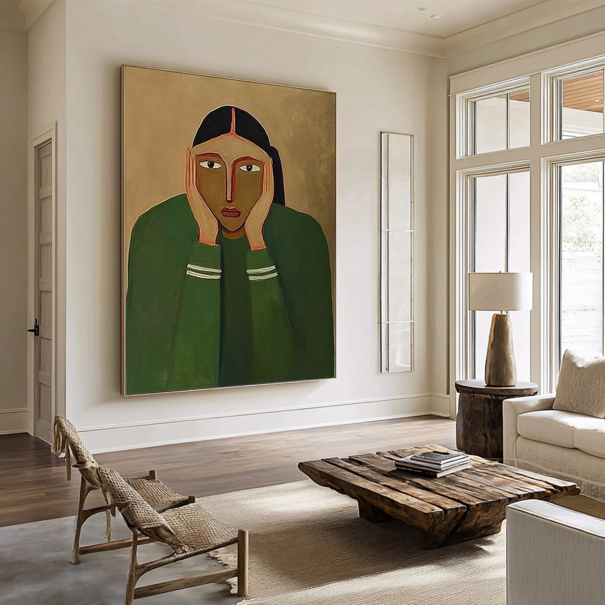Figurative Portrait Oil Painting - Statement Wall Art | KelorArt