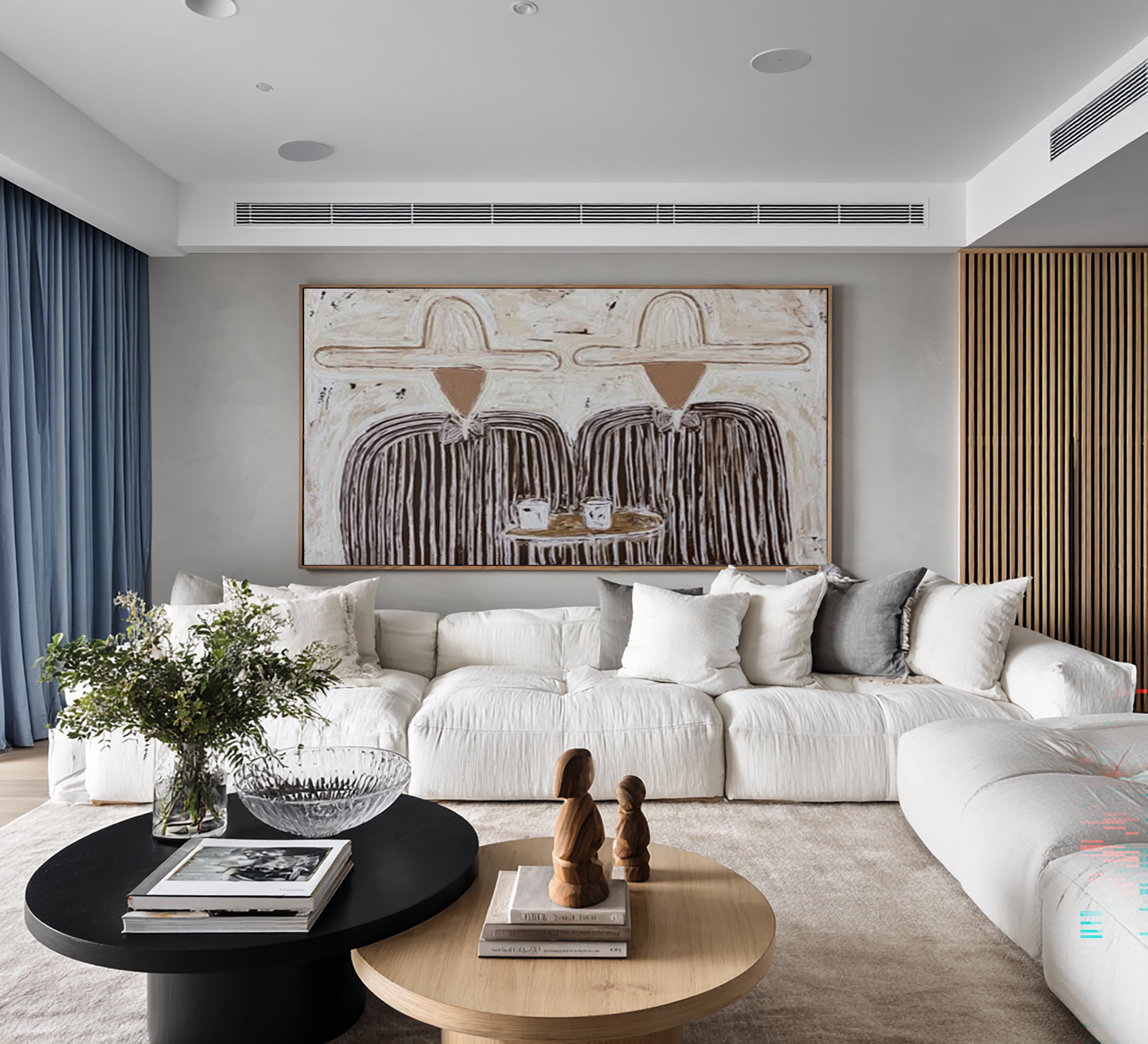 Abstract Human Connection Painting Large Contemporary Canvas Art