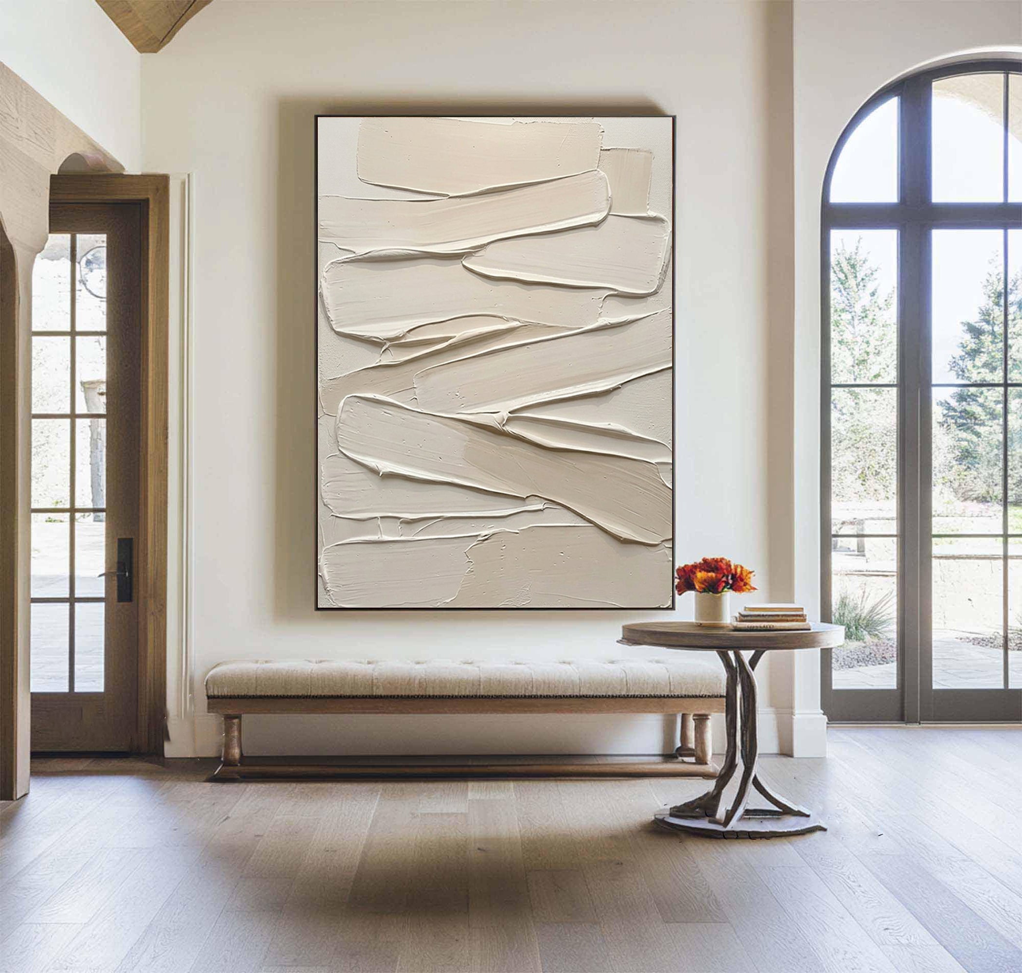 Large Organic Texture Canvas Art Minimalist Neutral Painting