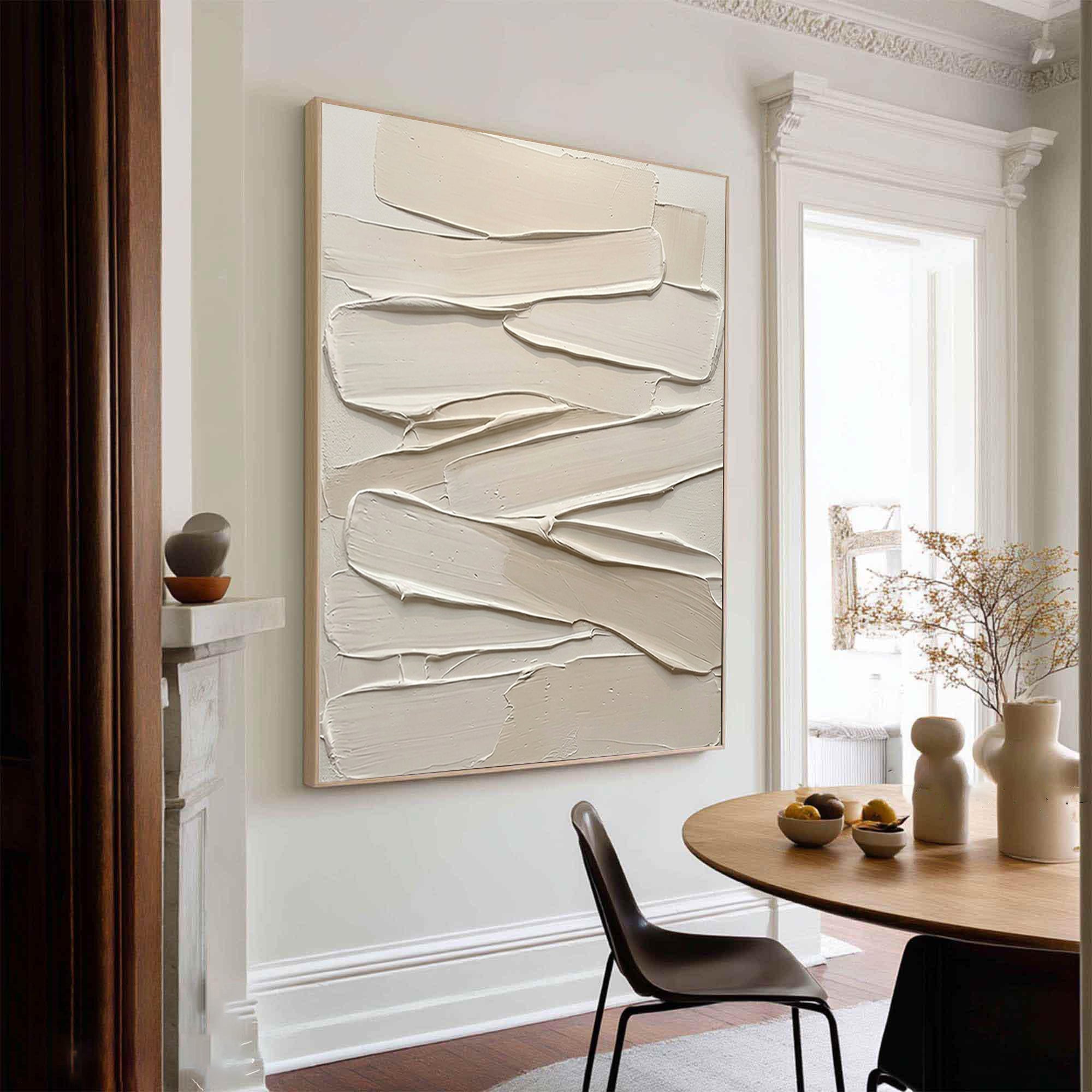 Large Organic Texture Canvas Art Minimalist Neutral Painting