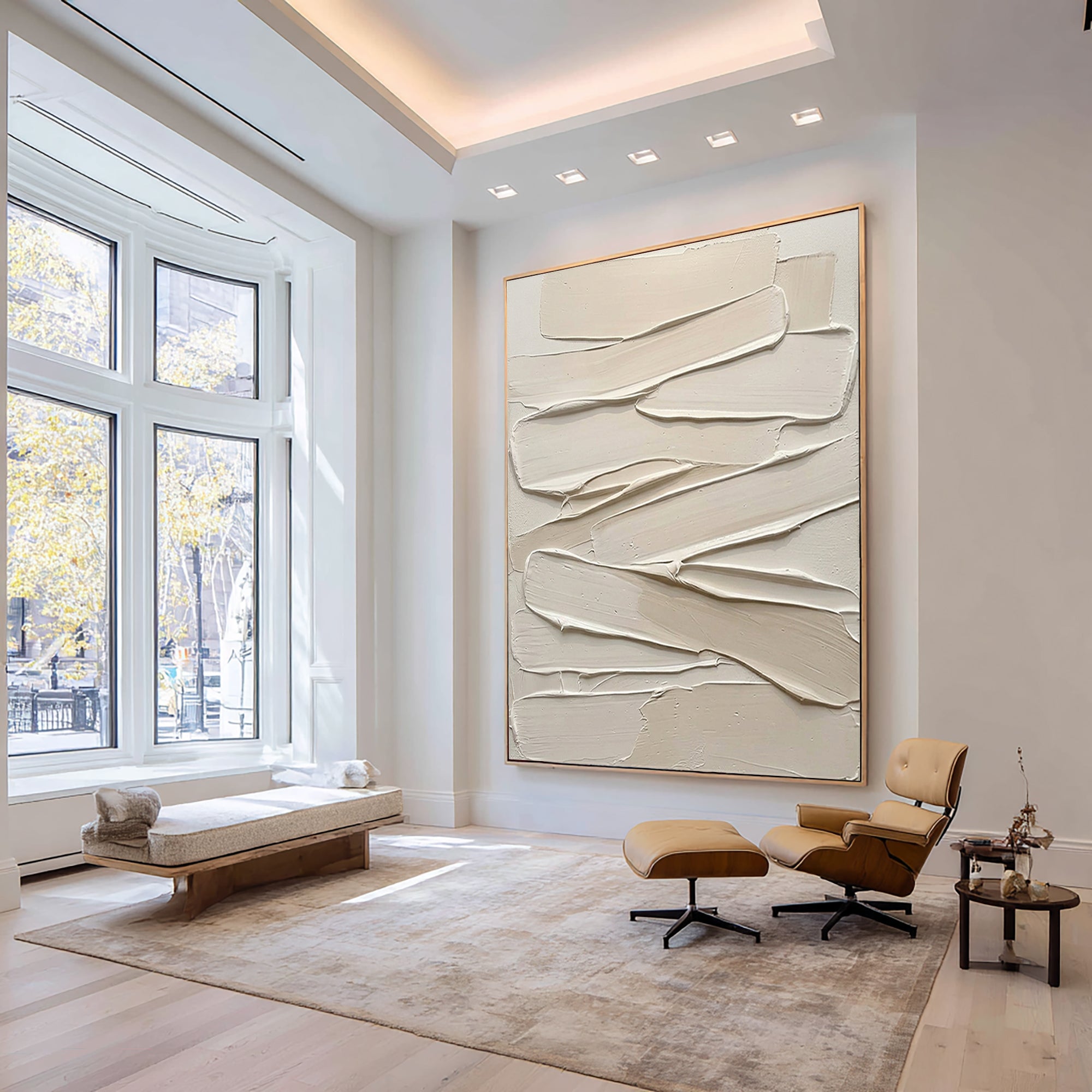 Large Organic Texture Canvas Art Minimalist Neutral Painting