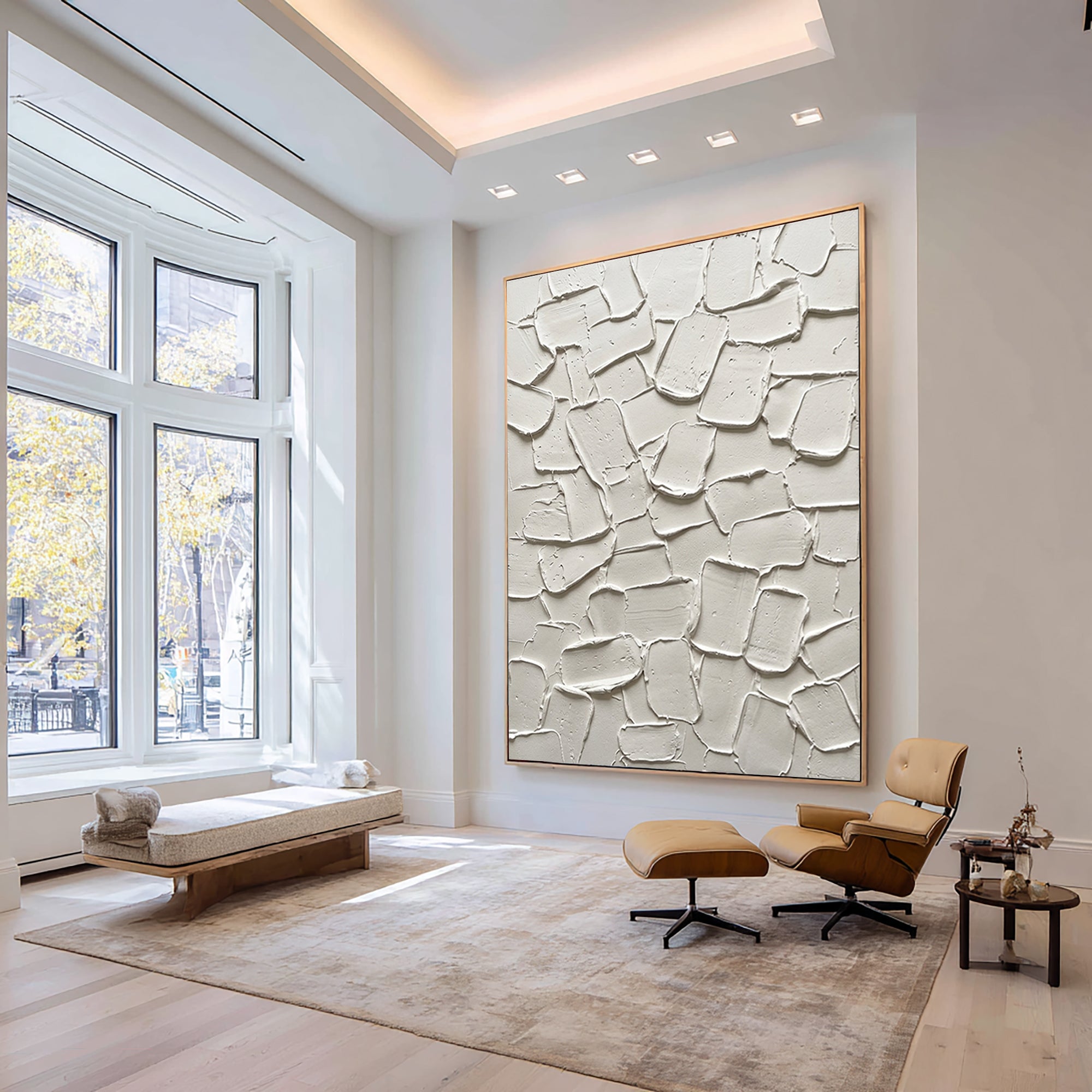 Large Hand-Painted Texture Wall Art | Neutral Modern Abstract Canvas