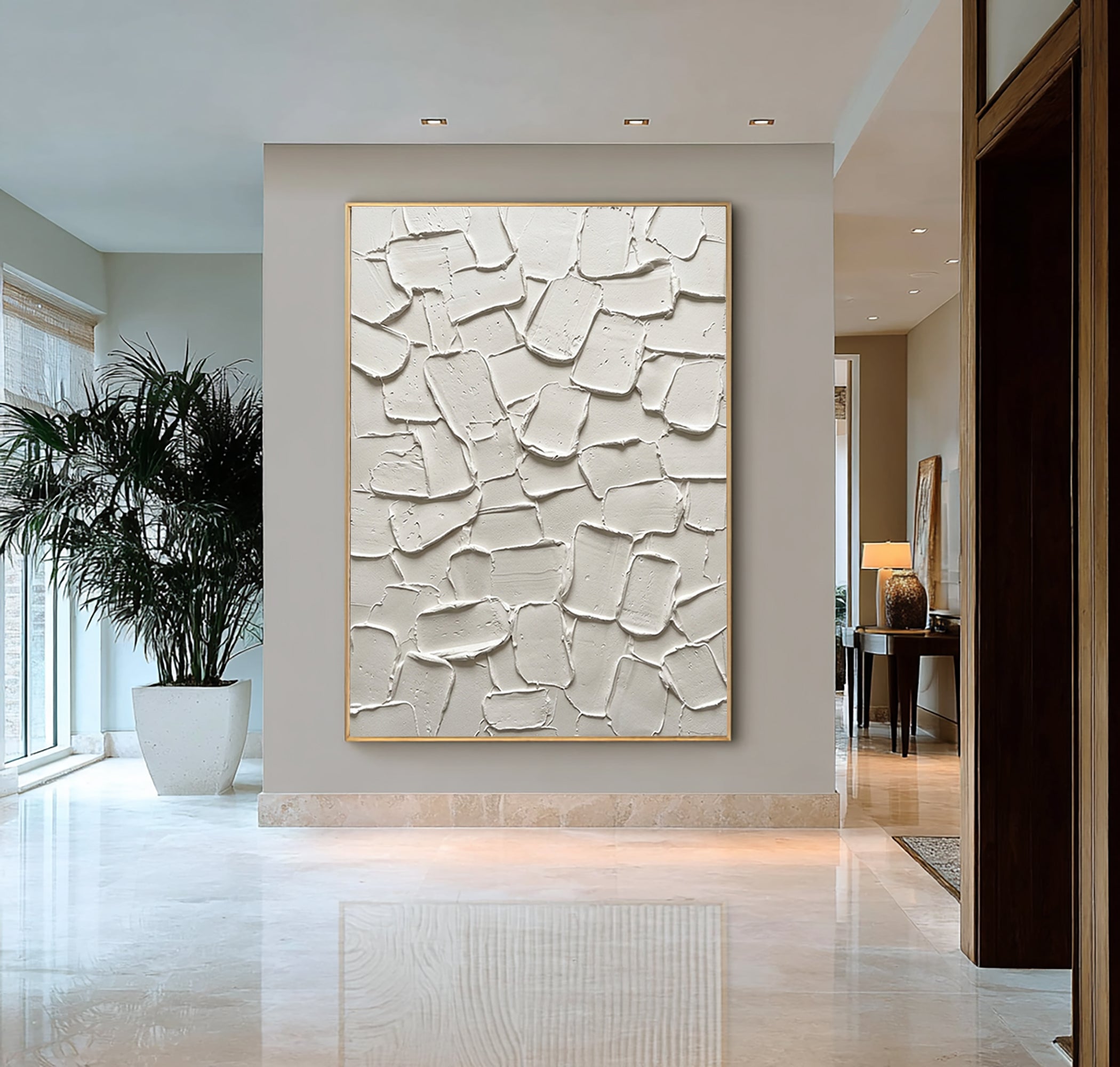 Large Hand-Painted Texture Wall Art | Neutral Modern Abstract Canvas