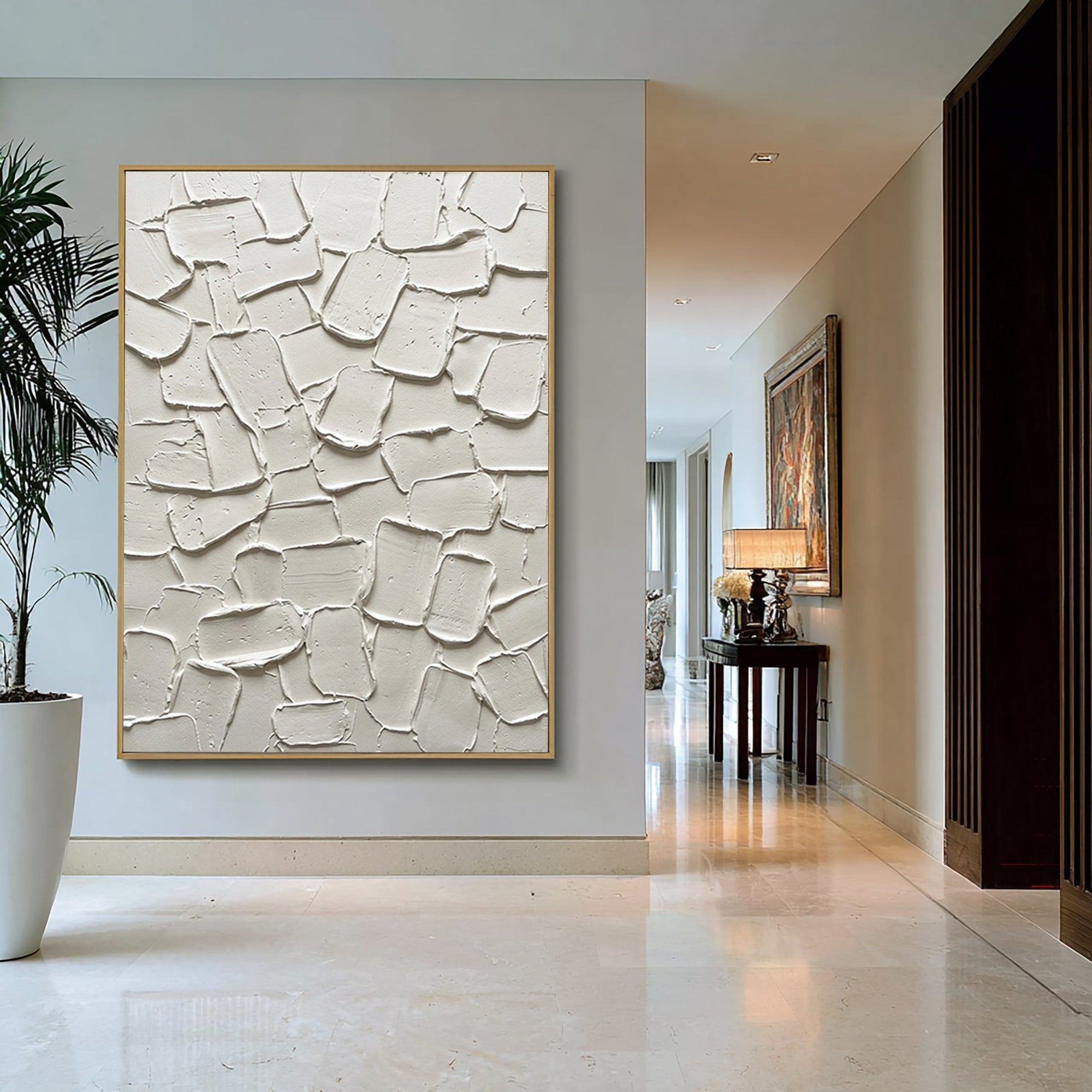 Large Hand-Painted Texture Wall Art | Neutral Modern Abstract Canvas