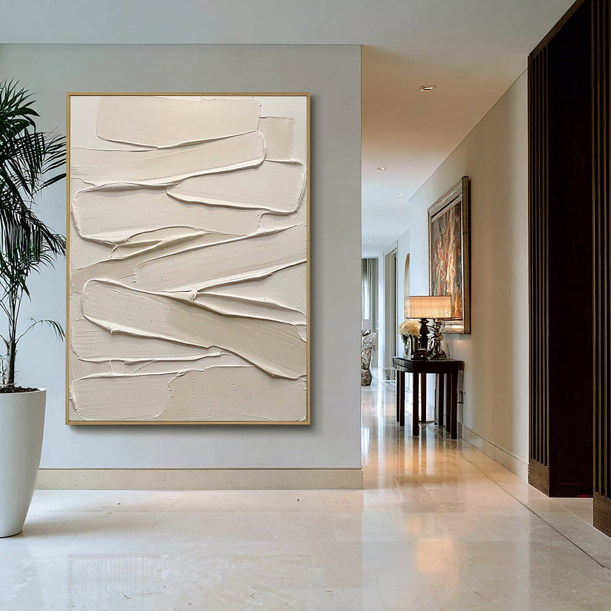 Large Organic Texture Canvas Art Minimalist Neutral Painting