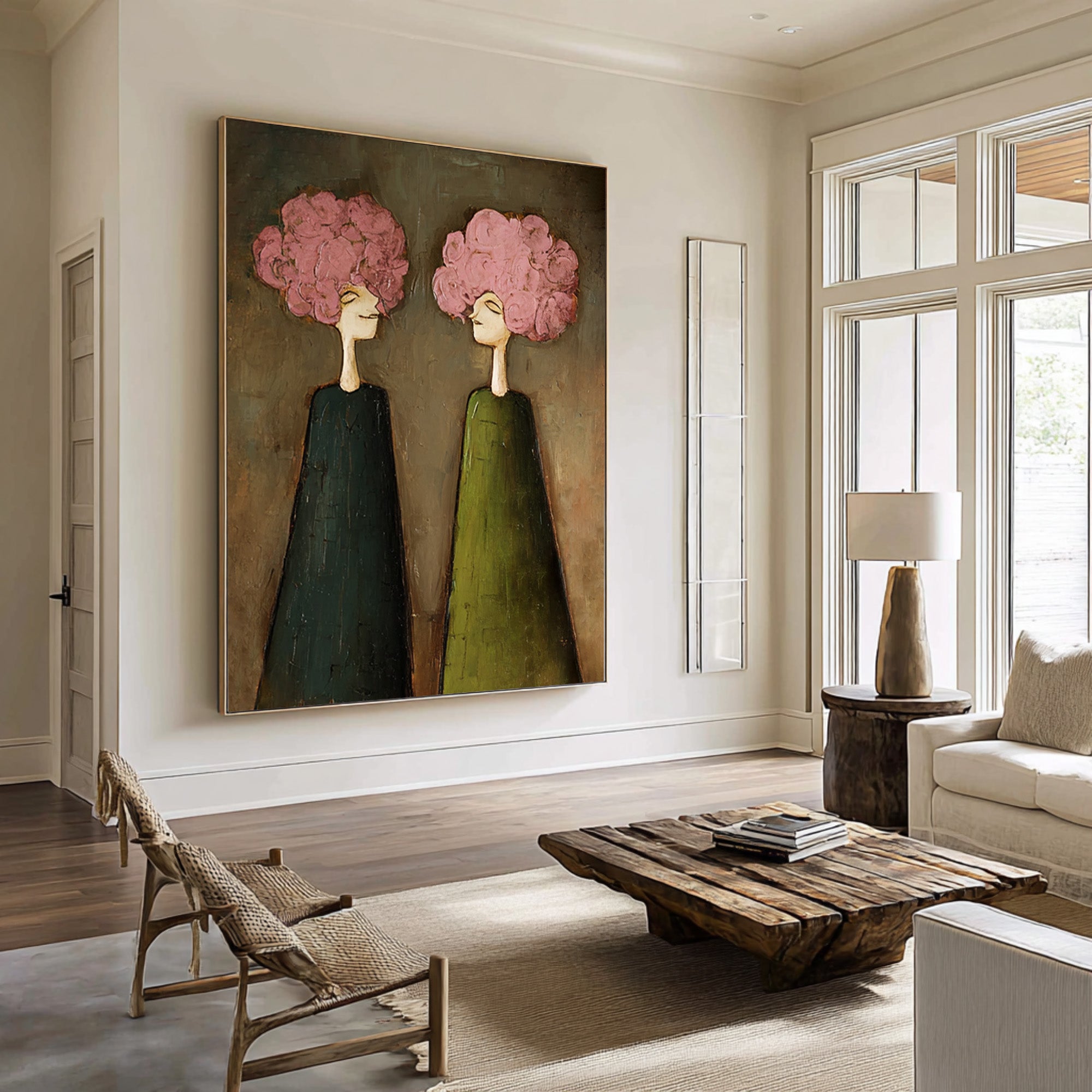 Abstract Portrait Oil Painting - Hand Painted Art | KelorArt