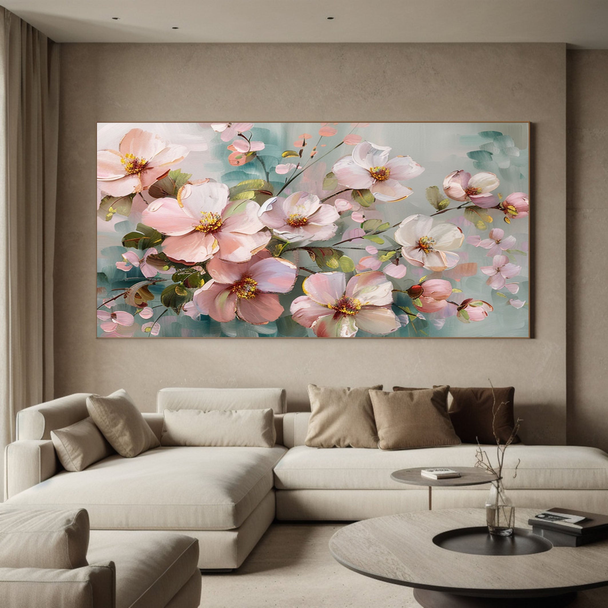 Elegant Floral Wall Art for Modern Living Rooms #FB013