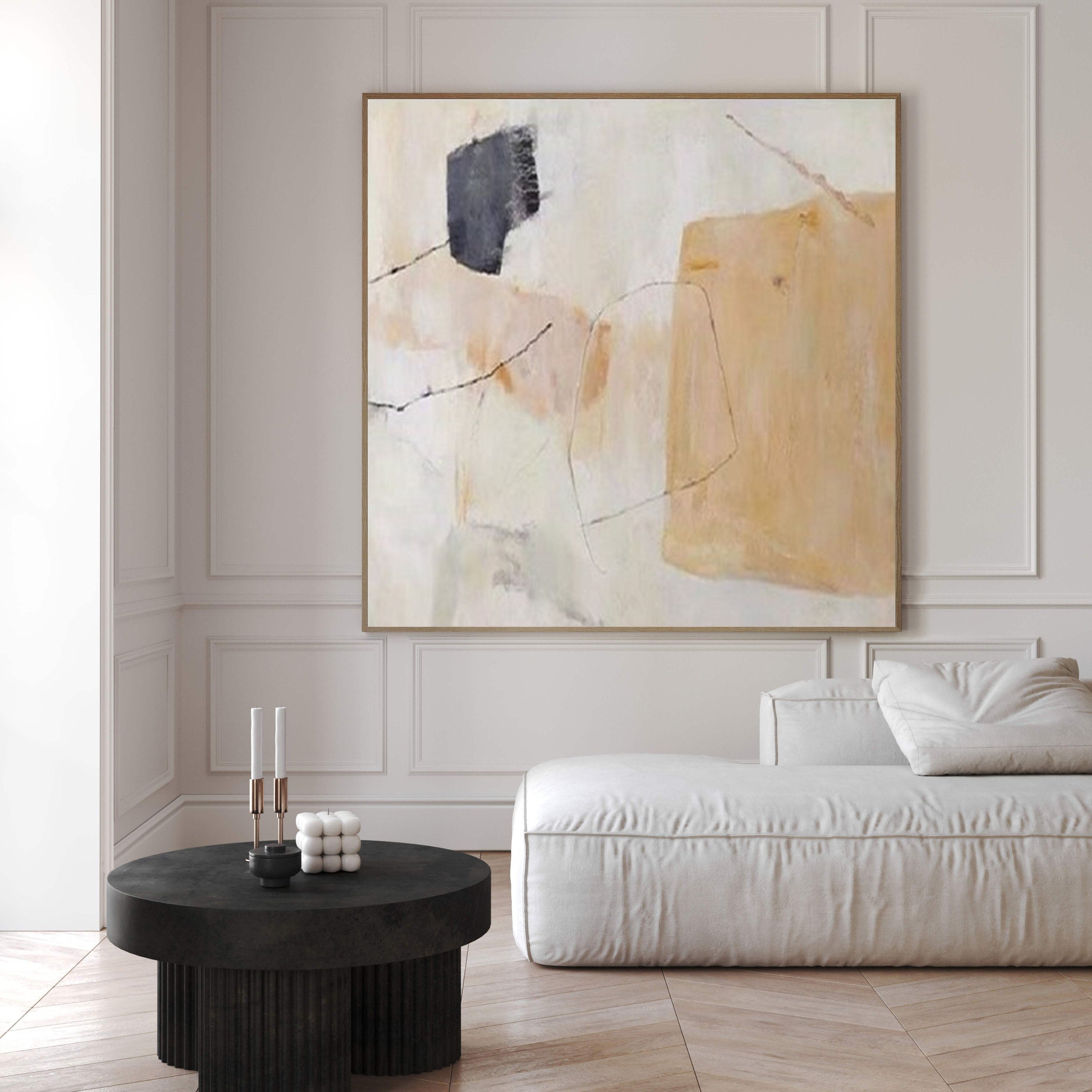 Contemporary Abstract Wall Art in Neutral Tones