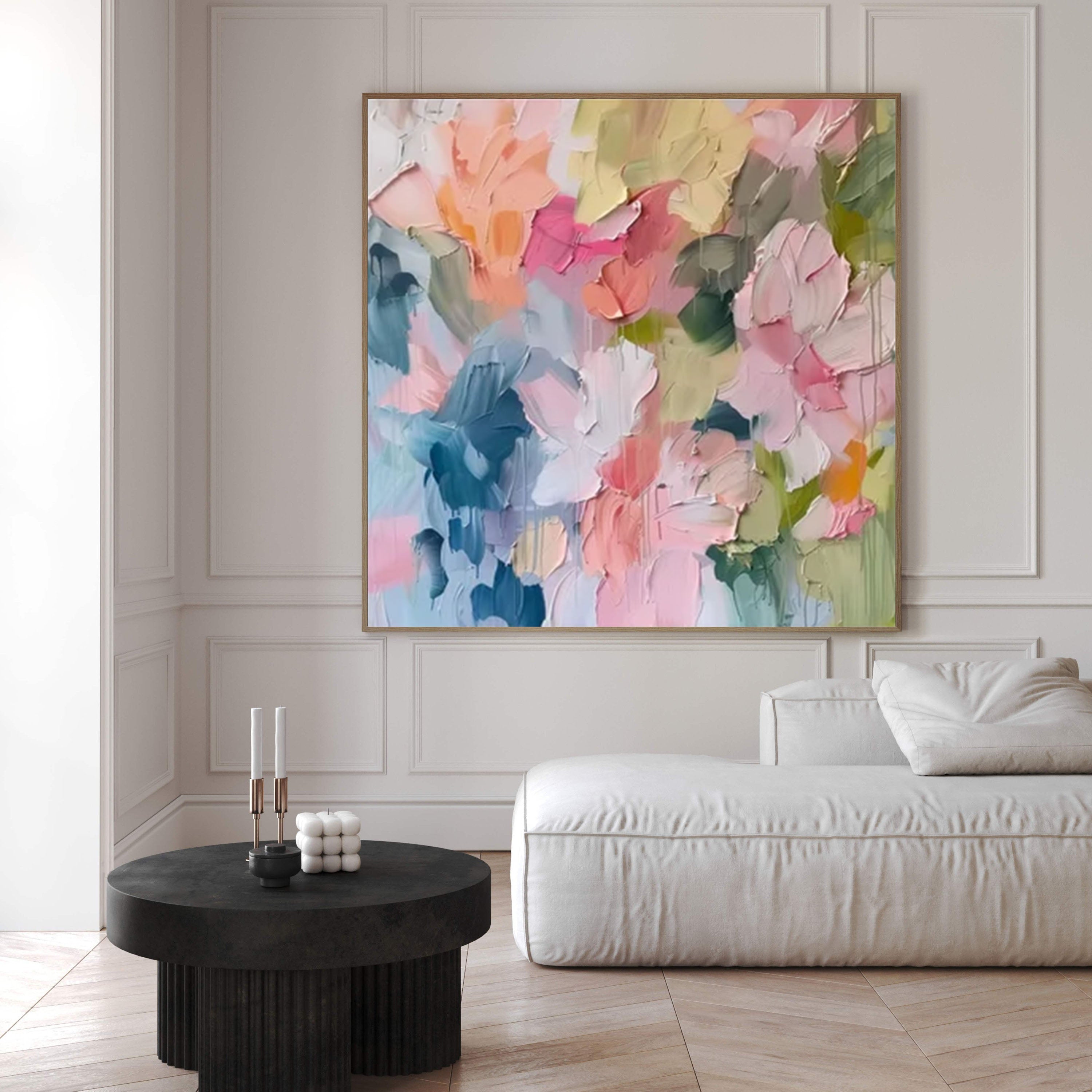 Contemporary Abstract Floral Canvas for Home Decor