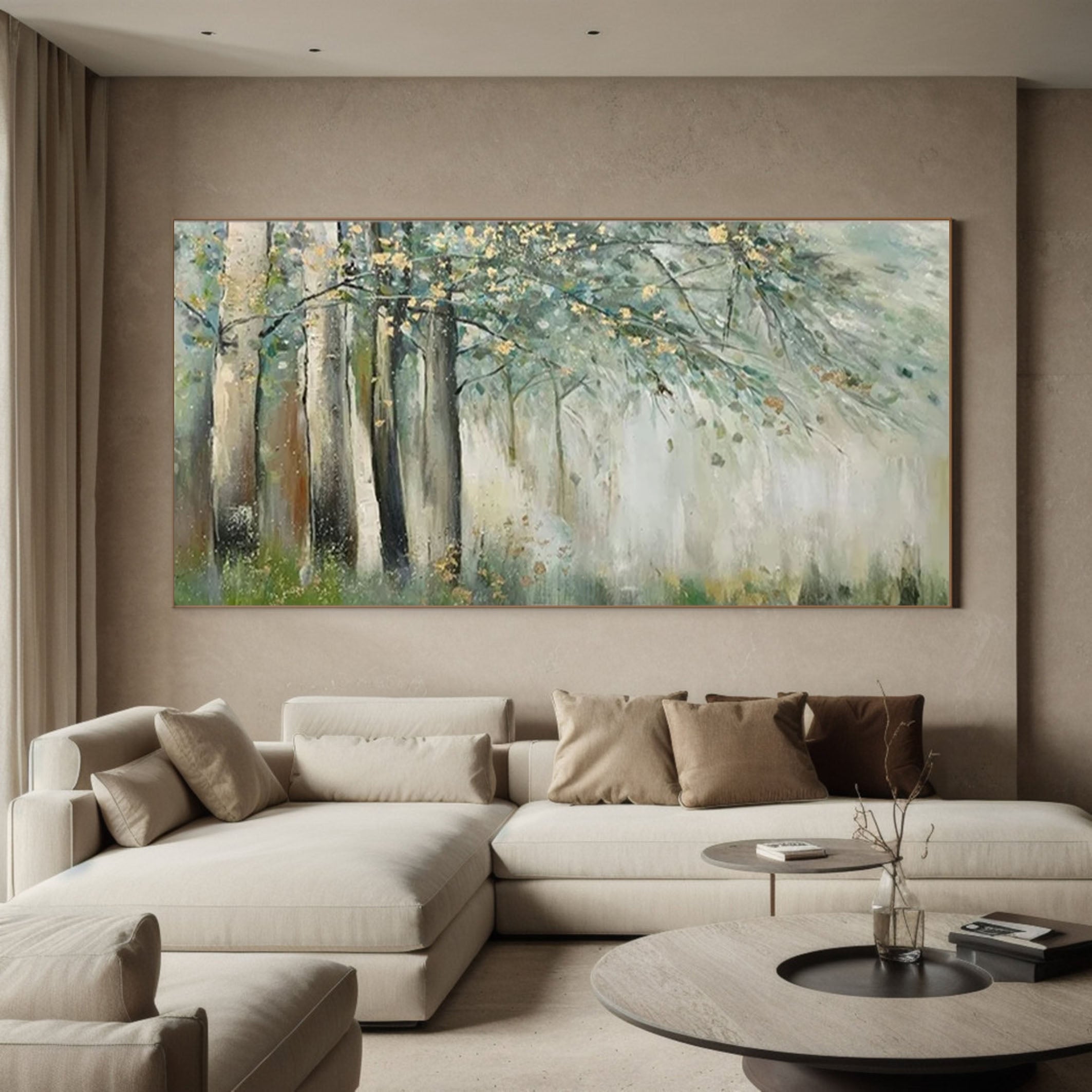 Lush Forest Landscape Wall Art for Modern Interiors #TP053