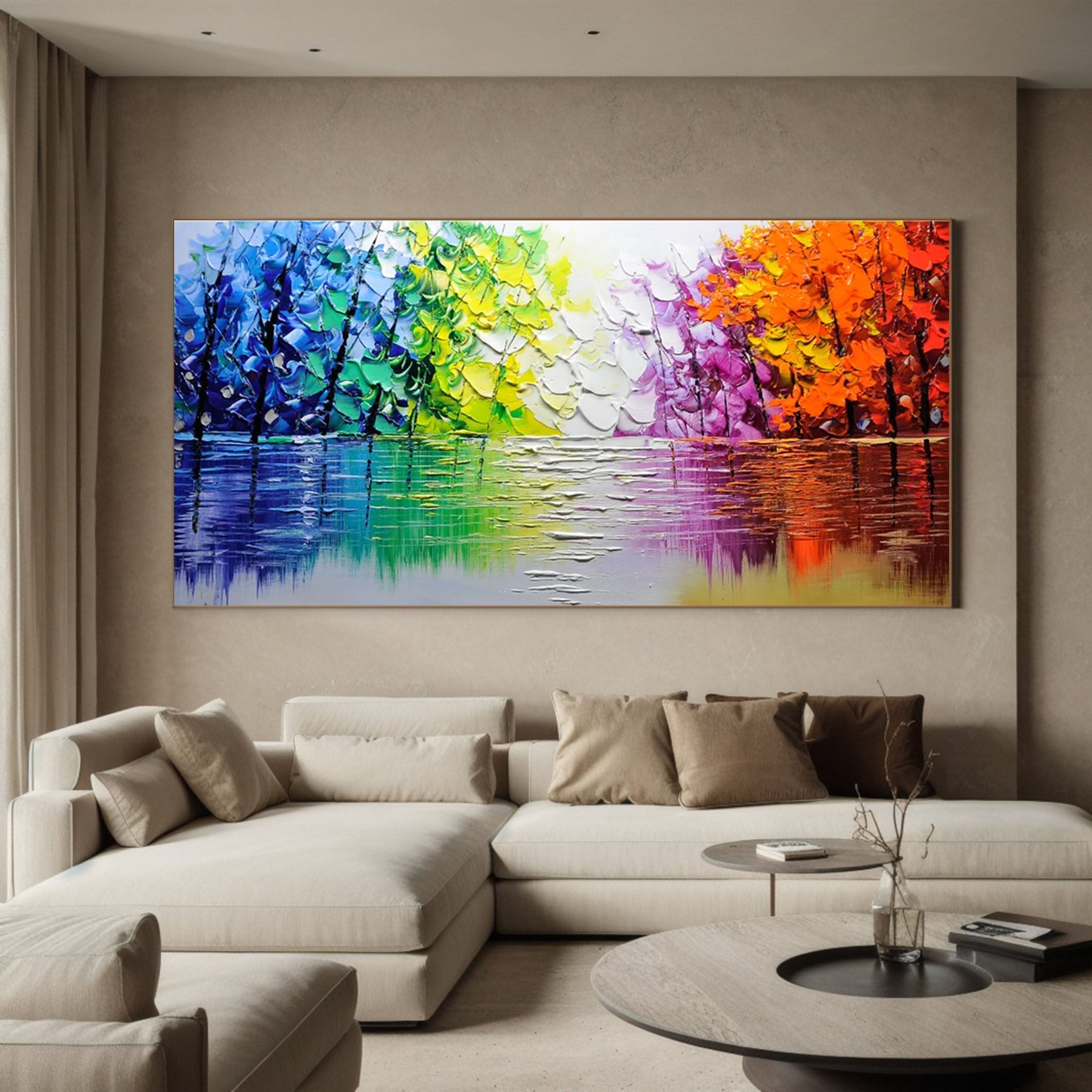 Colorful Abstract Tree Wall Art for Minimalist Homes #TP046