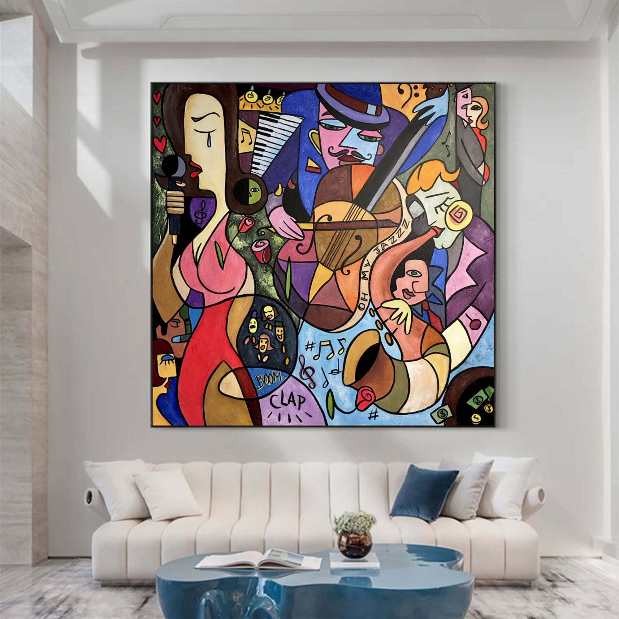 Large Colorful Music Painting | KelorArt #AG 158