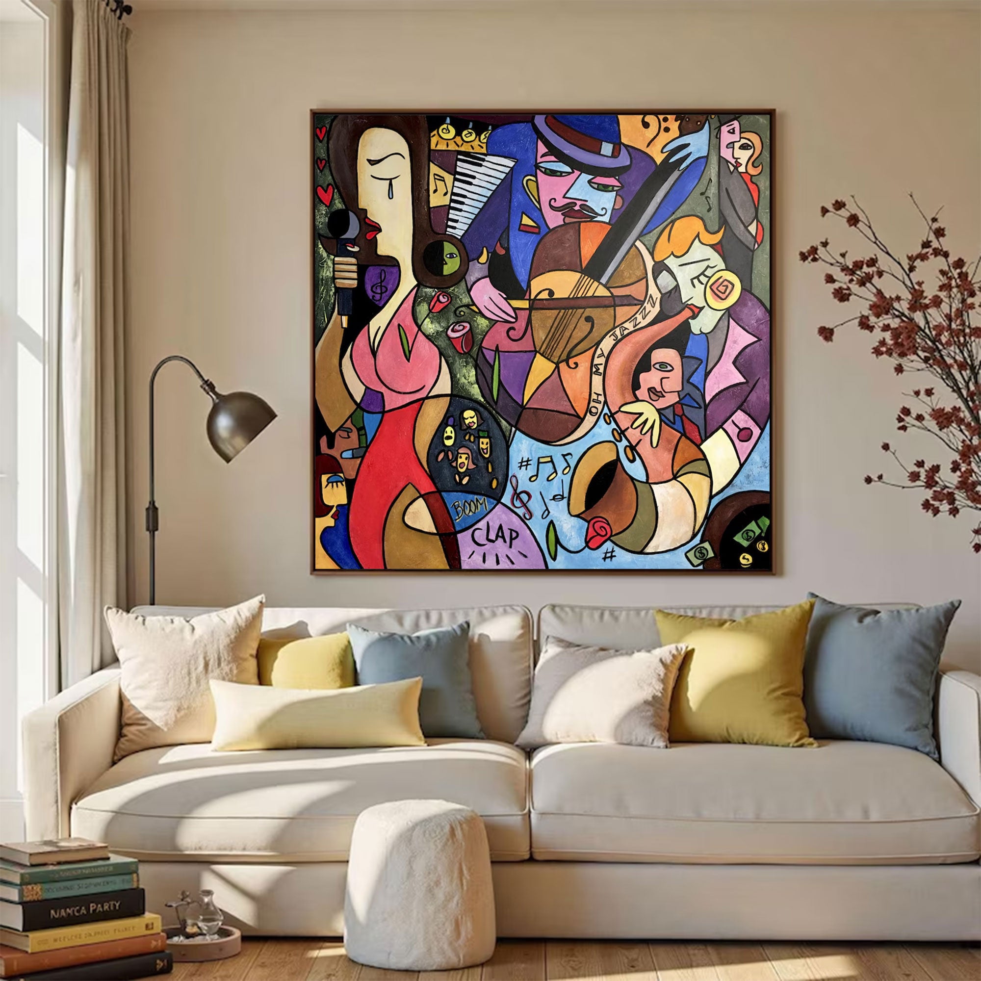 Large Colorful Music Painting | KelorArt #AG 158