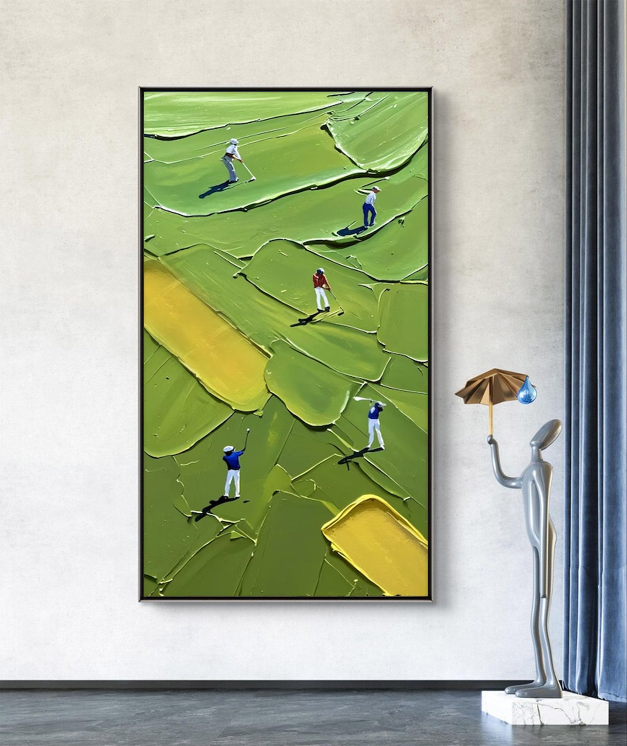 Large Modern Golf Art | KelorArt #AG 129