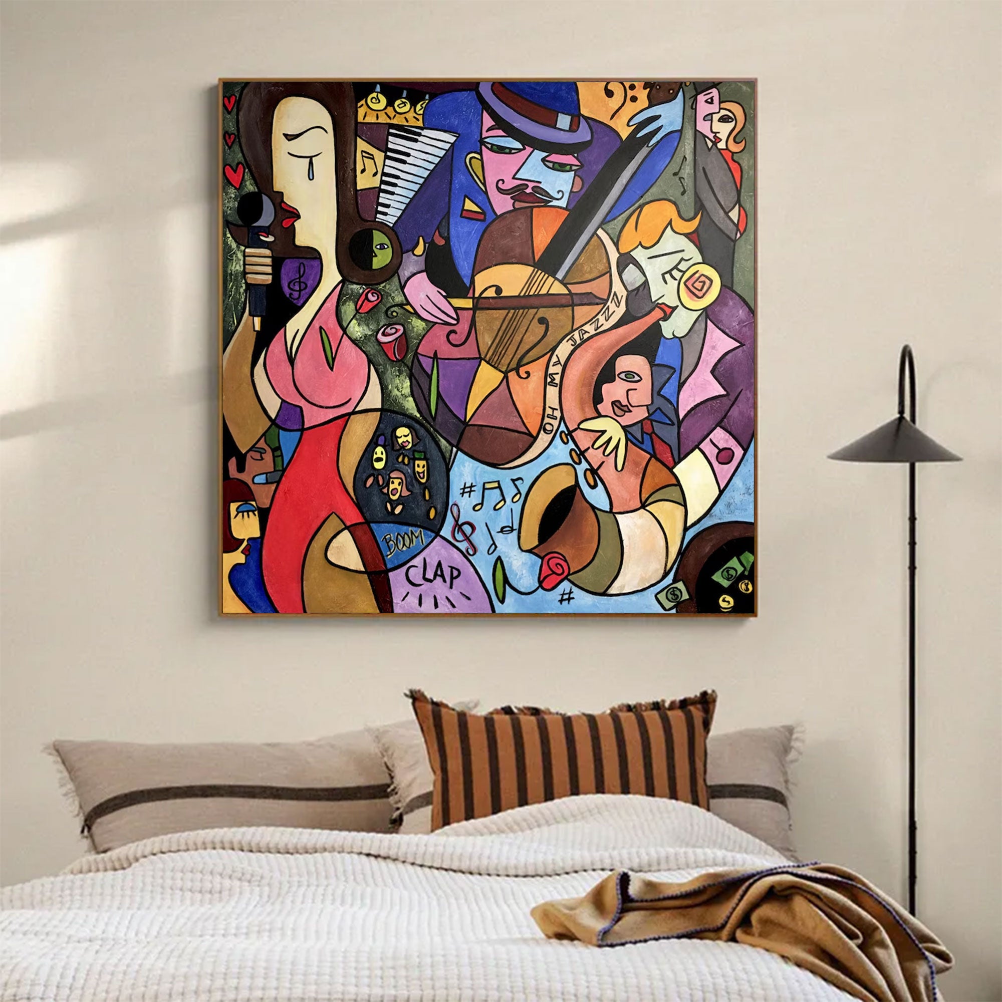 Large Colorful Music Painting | KelorArt #AG 158