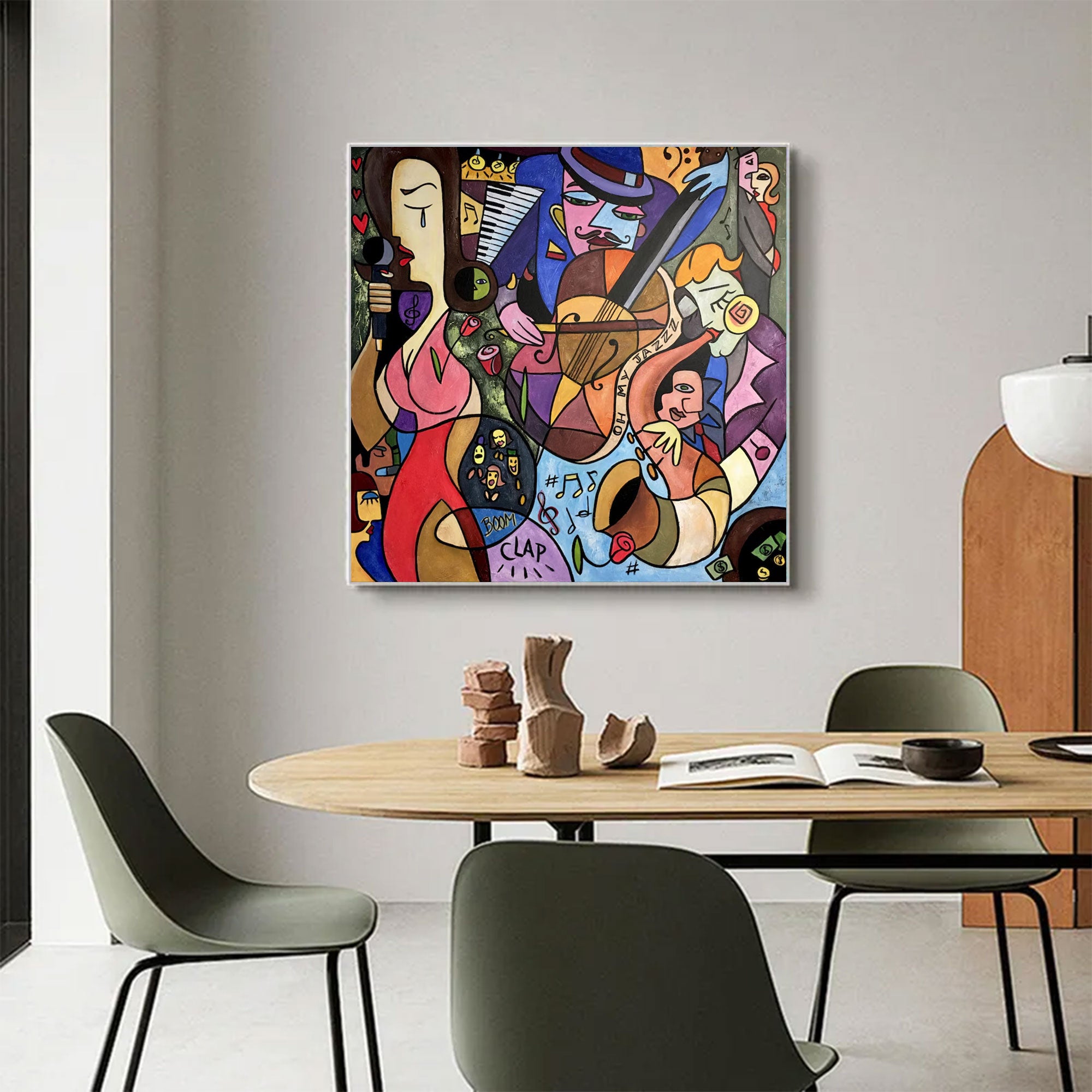 Large Colorful Music Painting | KelorArt #AG 158