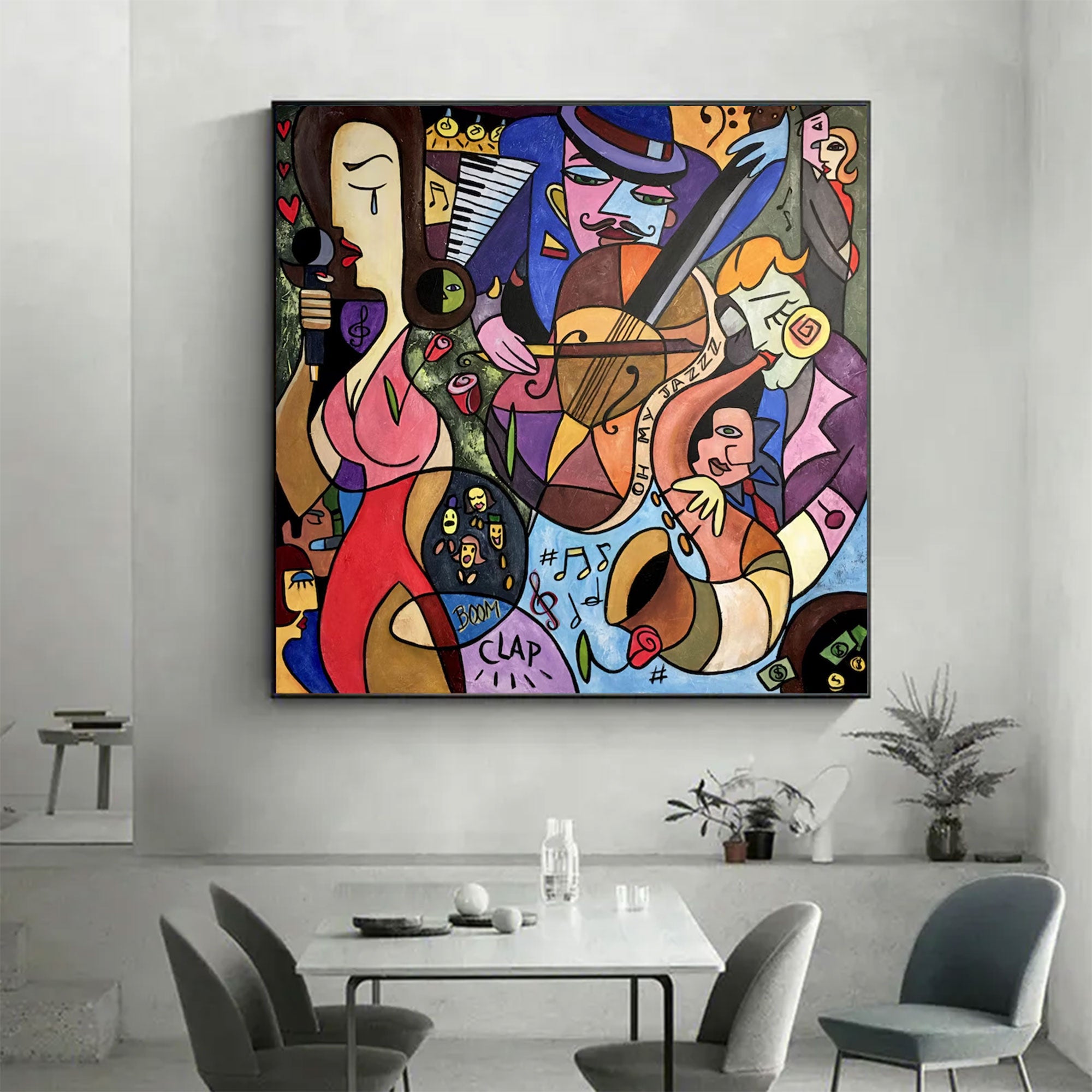 Large Colorful Music Painting | KelorArt #AG 158