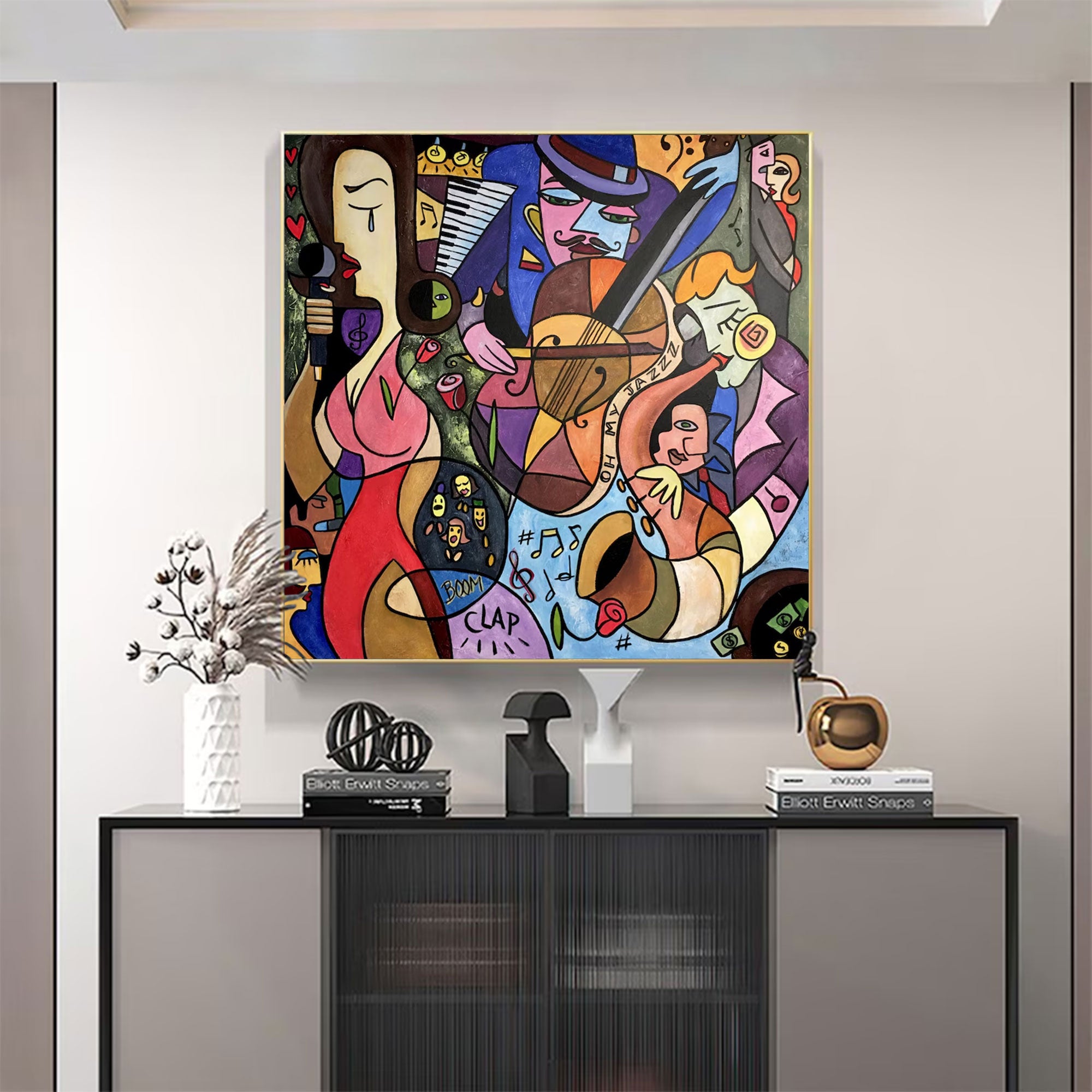 Large Colorful Music Painting | KelorArt #AG 158