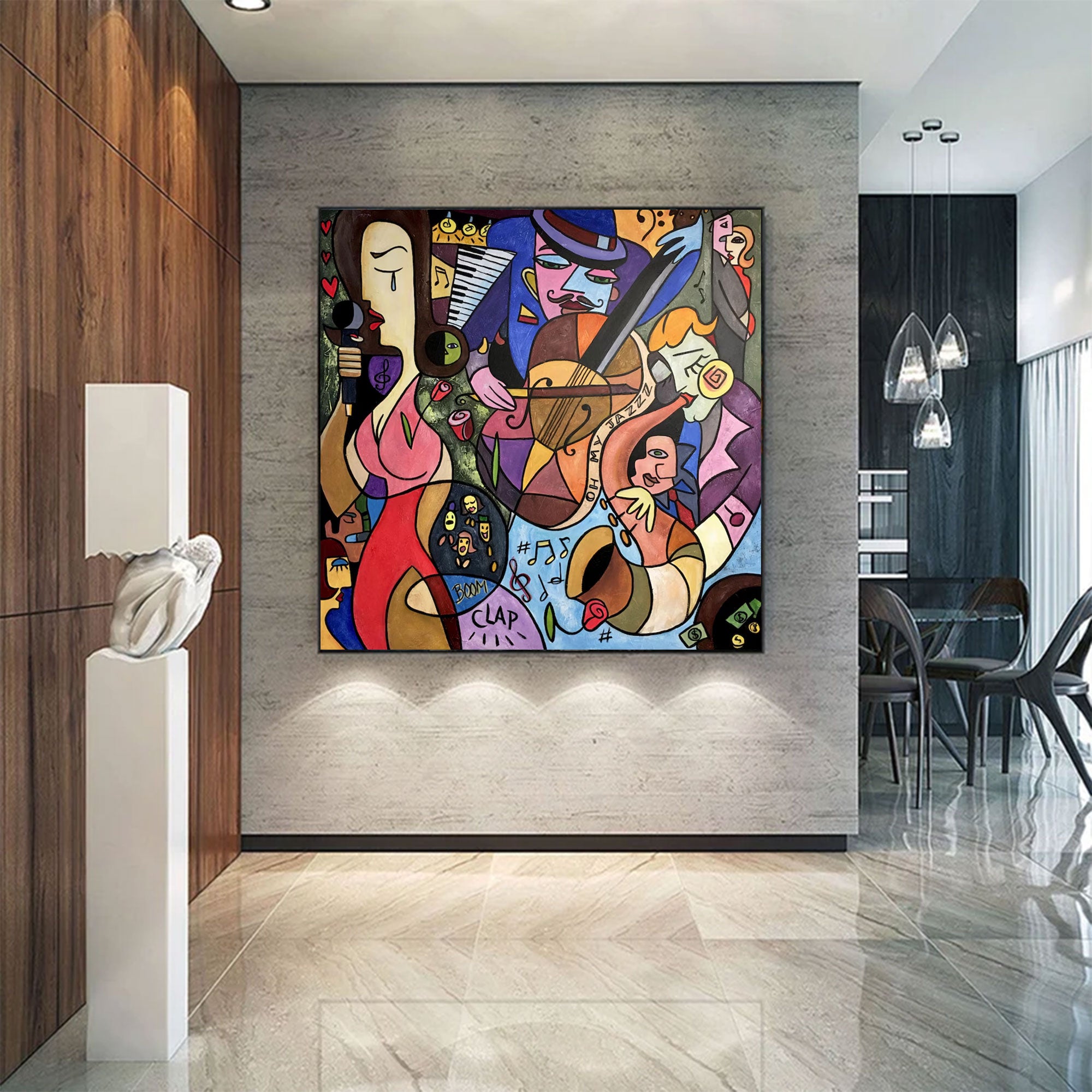 Large Colorful Music Painting | KelorArt #AG 158