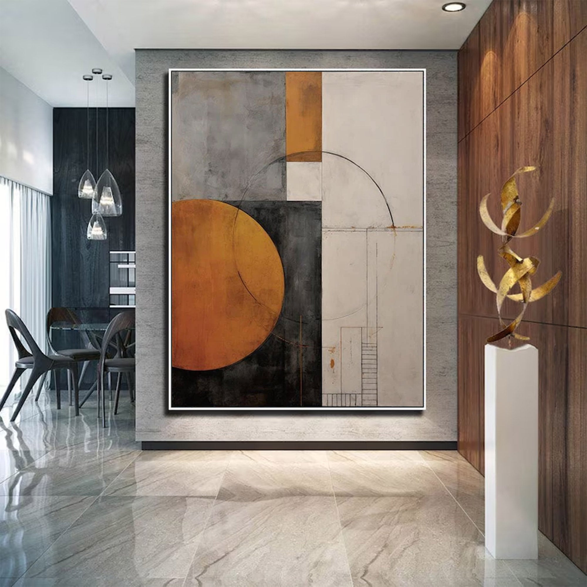 Large Urban Abstract Wall Art | KelorArt #AG 131
