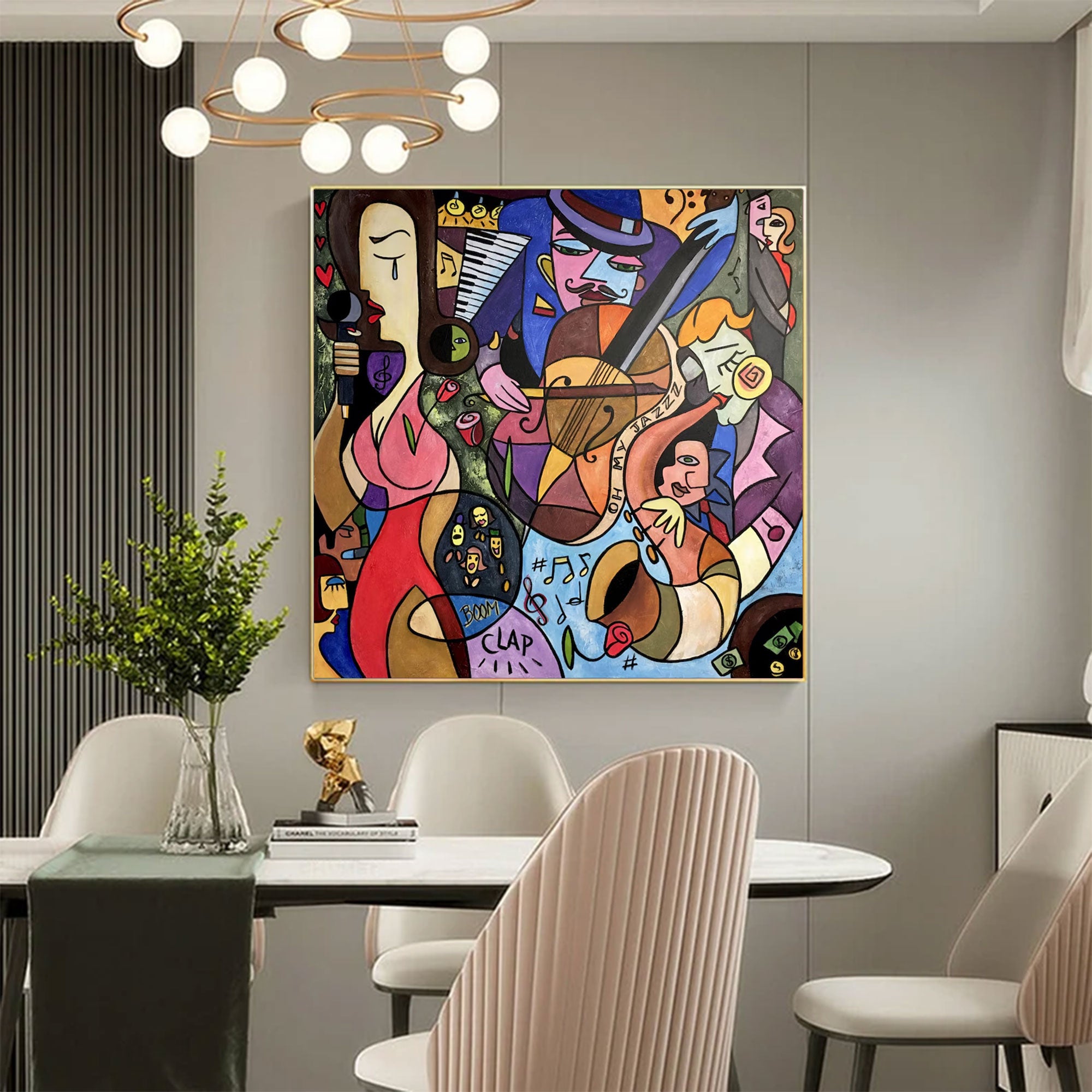 Large Colorful Music Painting | KelorArt #AG 158