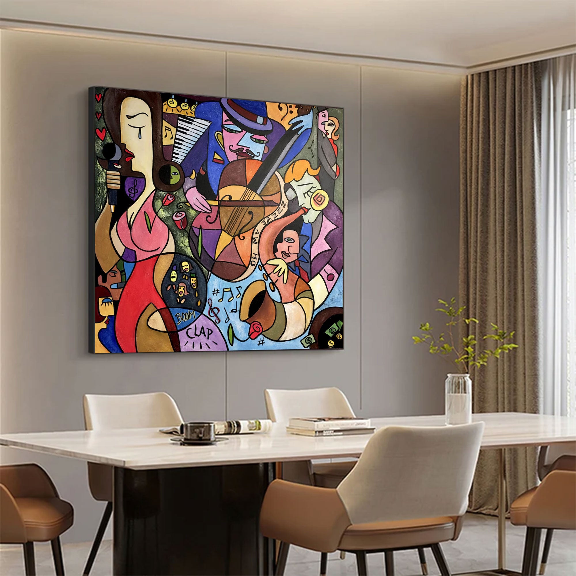 Large Colorful Music Painting | KelorArt #AG 158