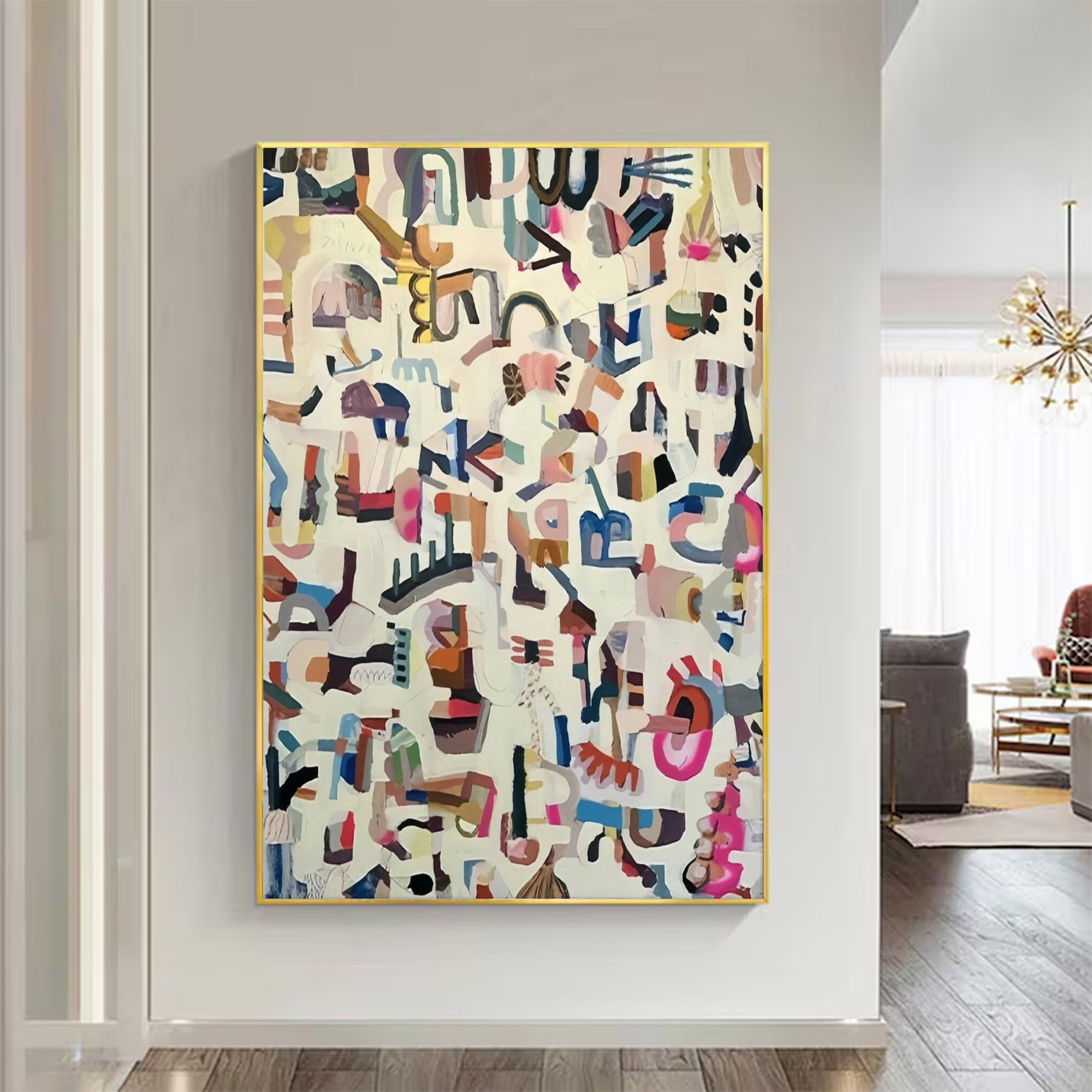Large Abstract Colorful Canvas | KelorArt #AG 114