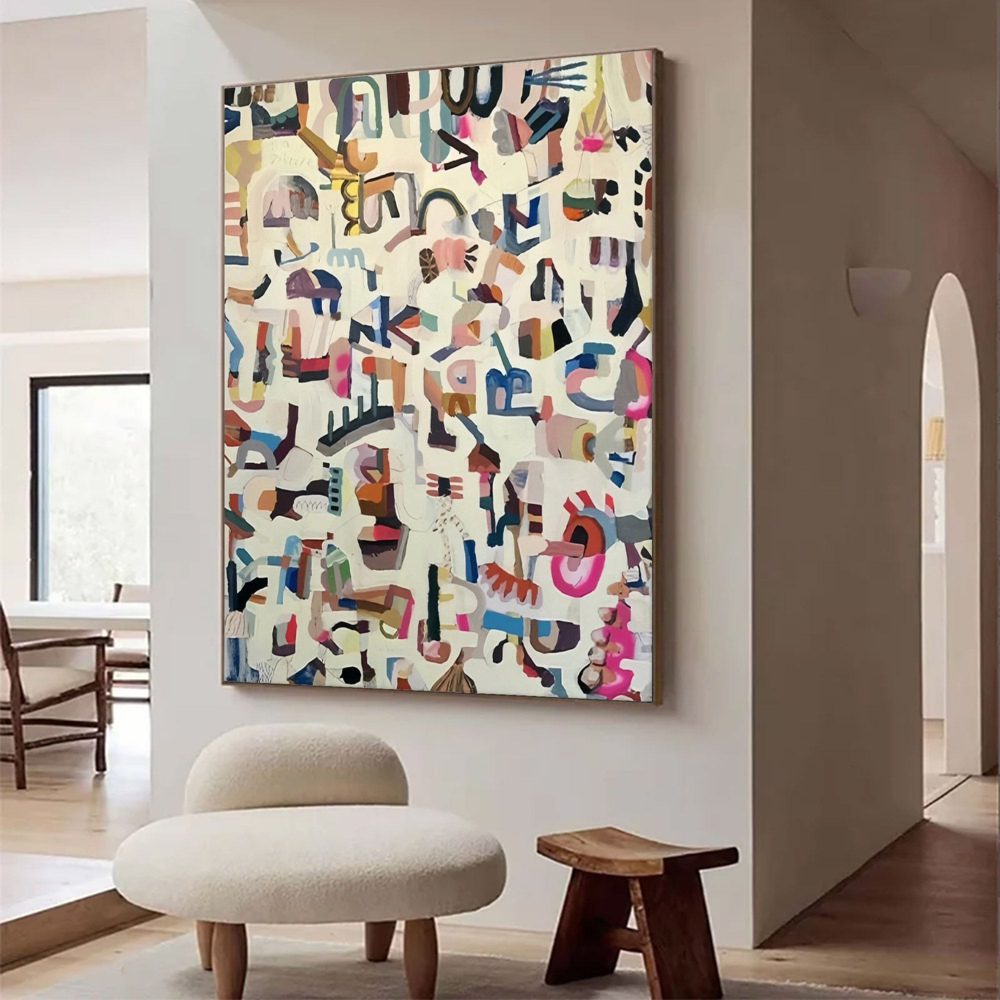Large Abstract Colorful Canvas | KelorArt #AG 114