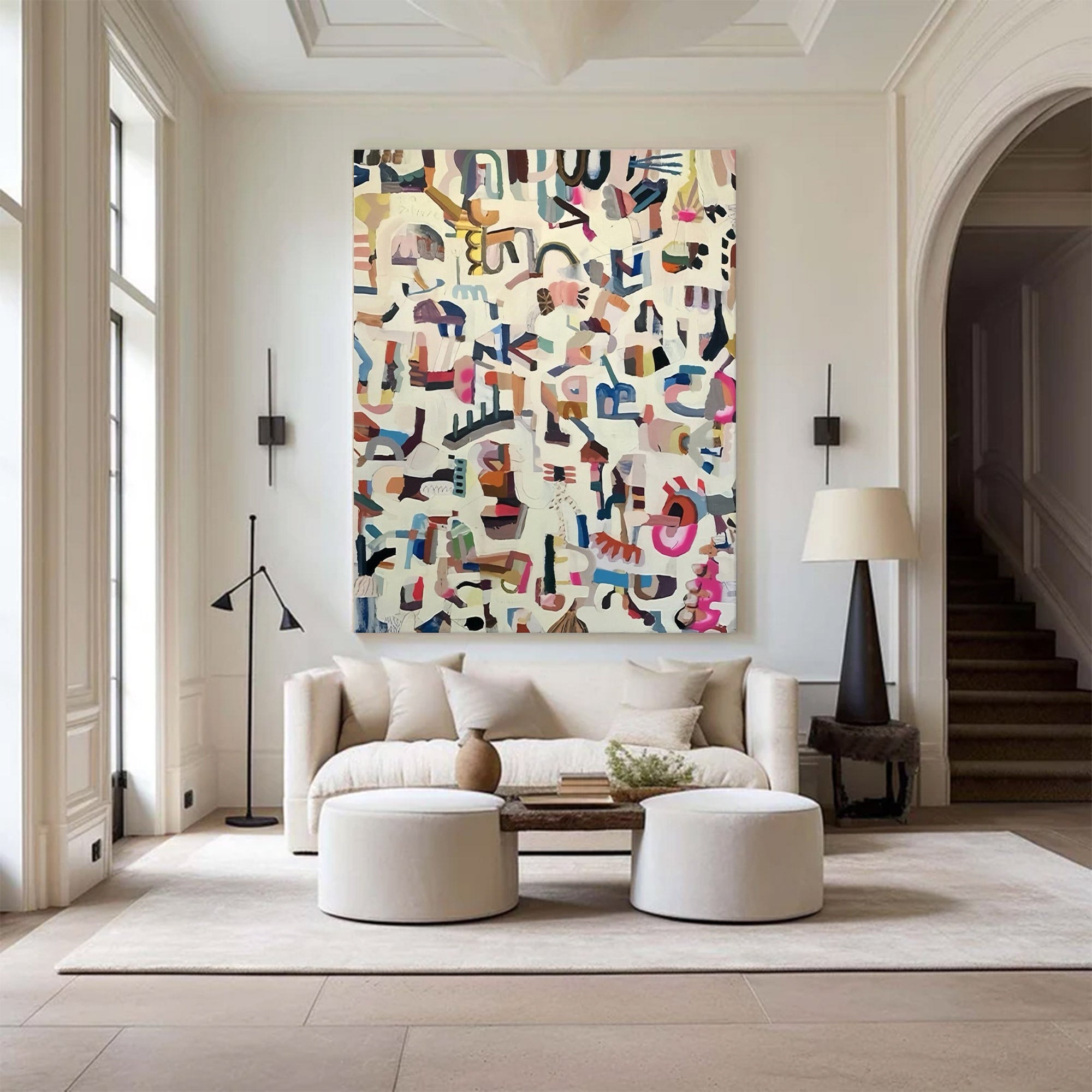 Large Abstract Colorful Canvas | KelorArt #AG 114