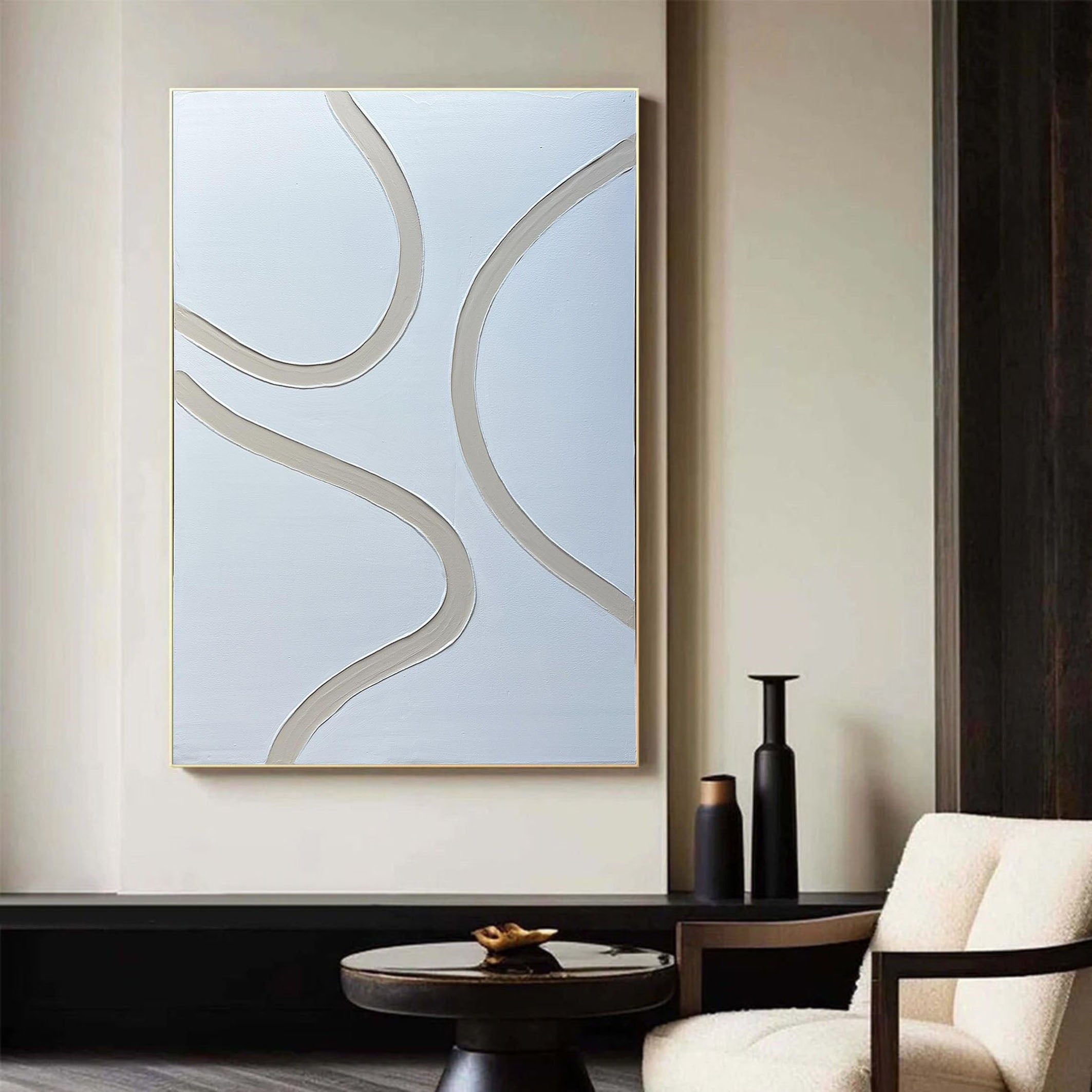 Minimalist Abstract Art with Flowing Curves #MM062