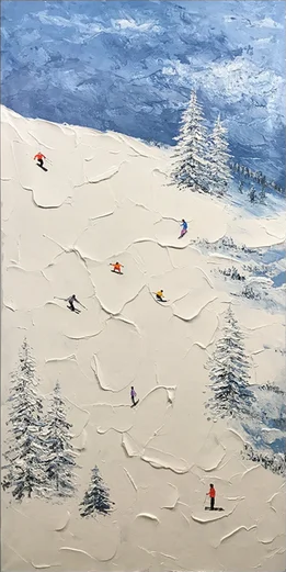 Winter Sports Wall Art for Contemporary Living Rooms #SPA007